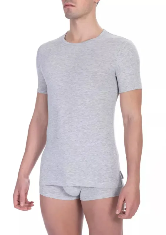 Gray Cotton Men TShirt made by Bikkembergs
