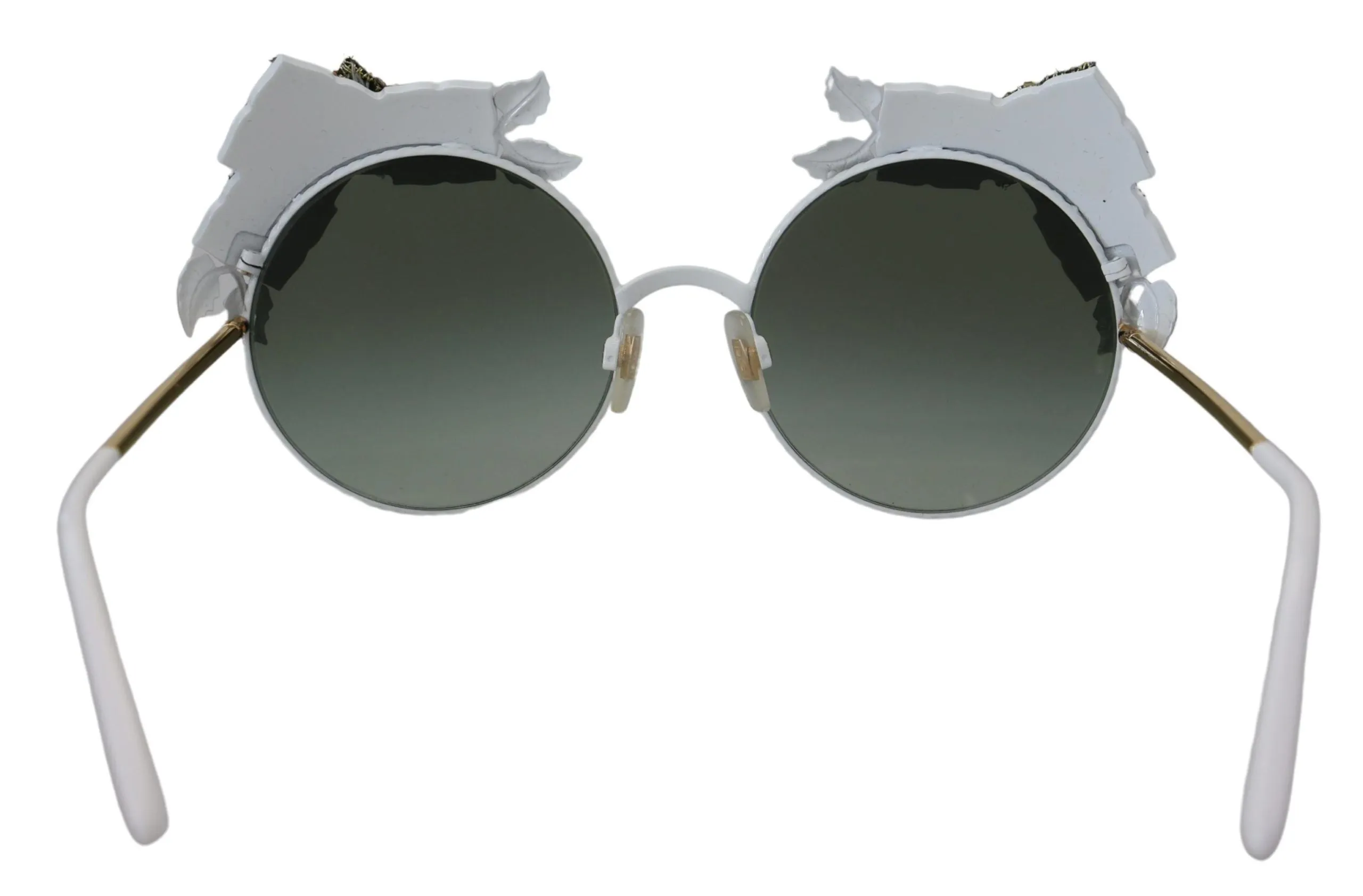 Elegant Floral Embellished Gold Sunglasses sold by Louxly product image thumbnail 3