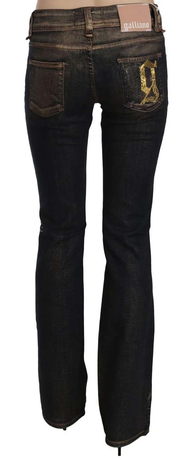 Chic Flared Mid Waist Black Denim sold by Louxly product image thumbnail 4