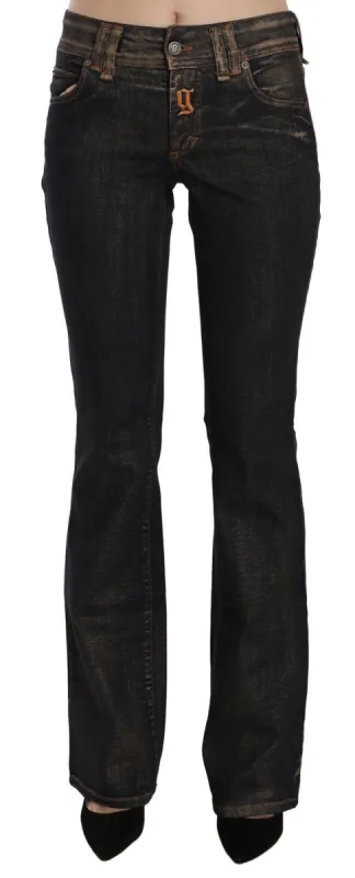 Chic Flared Mid Waist Black Denim sold by Louxly