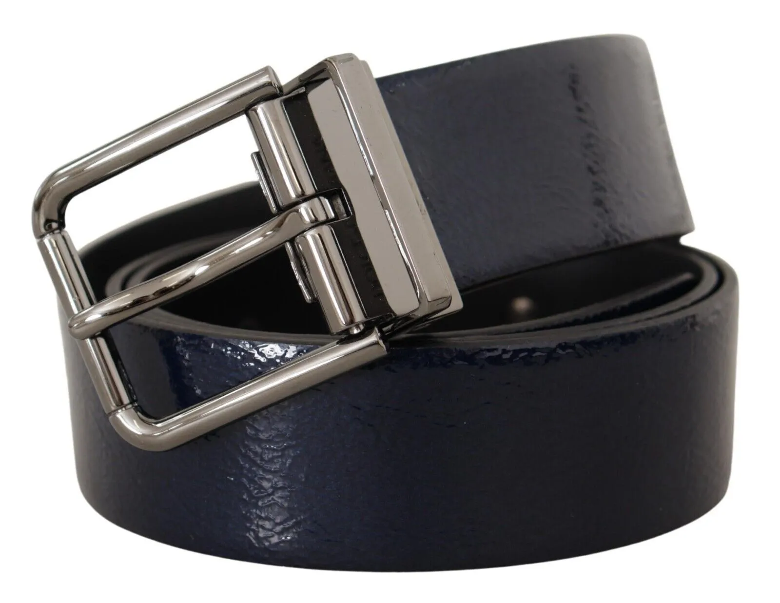 Elegant Blue Leather Belt with Silver Buckle sold by Louxly product image thumbnail 2