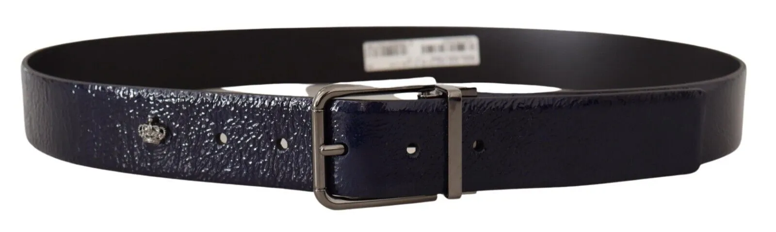 Elegant Blue Leather Belt with Silver Buckle sold by Louxly product image thumbnail 3
