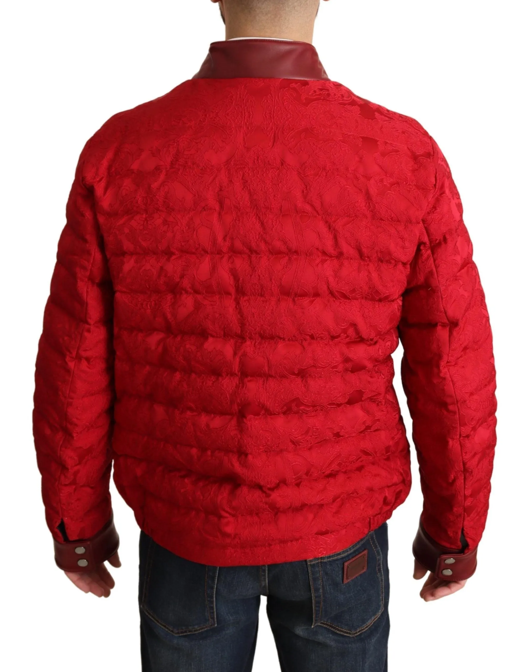 Red and Gold Bomber Designer Jacket sold by Louxly product image thumbnail 3