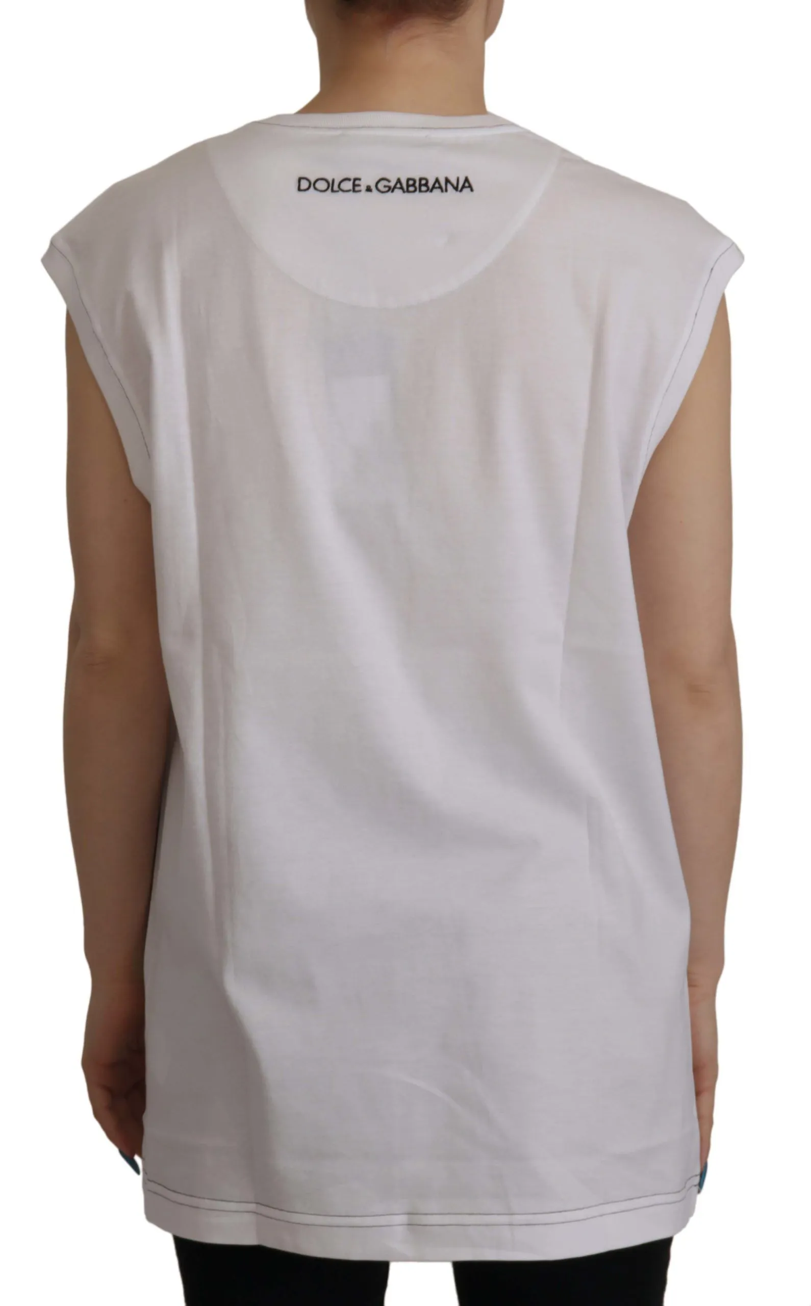 Elegant White Cotton Sleeveless Top sold by Louxly product image thumbnail 2