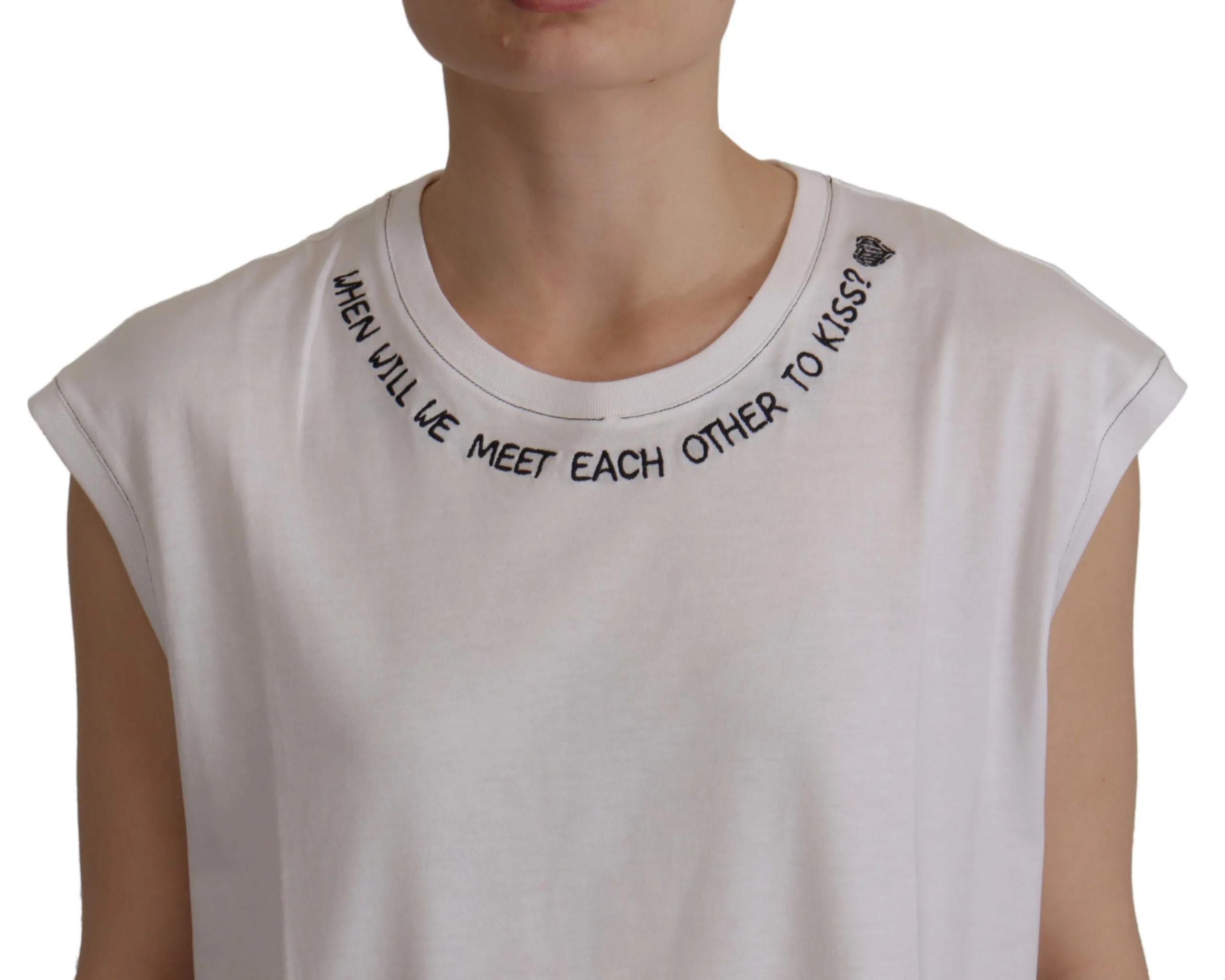 Elegant White Cotton Sleeveless Top sold by Louxly product image thumbnail 3