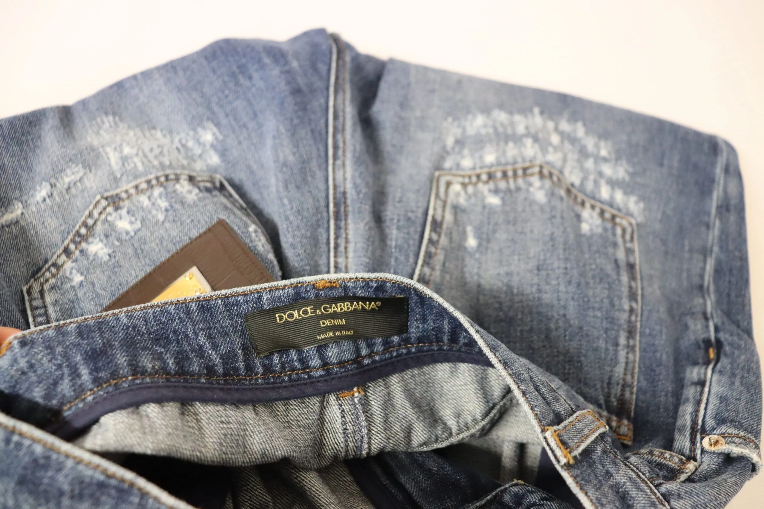 High Waist Skinny Denim Jeans - Chic Blue Washed sold by Louxly product image thumbnail 5