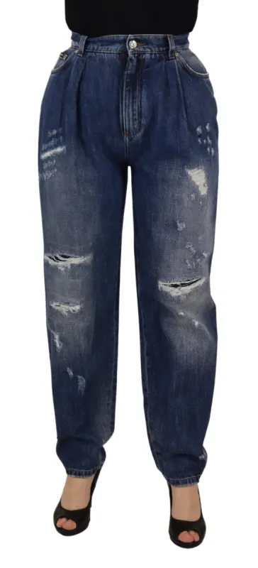 High Waist Skinny Denim Jeans - Chic Blue Washed sold by Louxly
