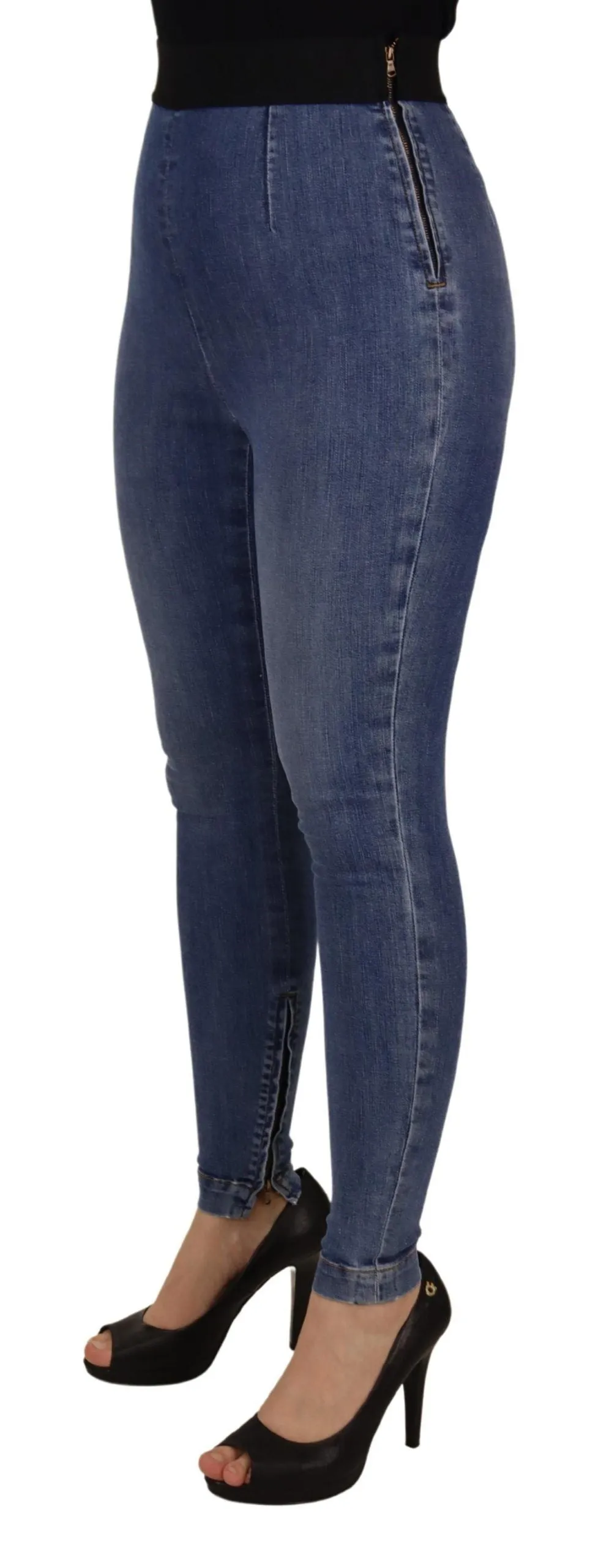 Blue High Waist Stretchable Skinny Pants Jeans sold by Louxly product image thumbnail 2