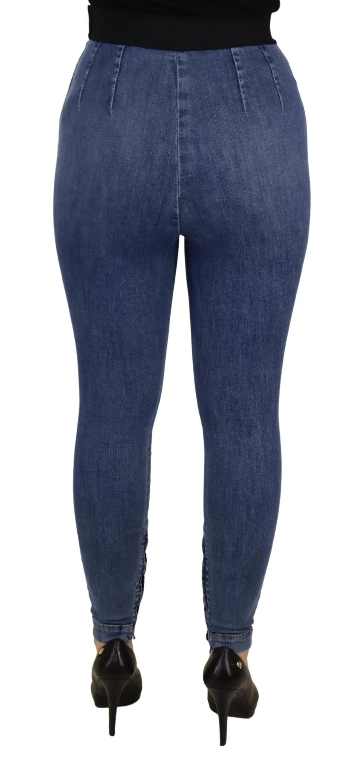Blue High Waist Stretchable Skinny Pants Jeans sold by Louxly product image thumbnail 3