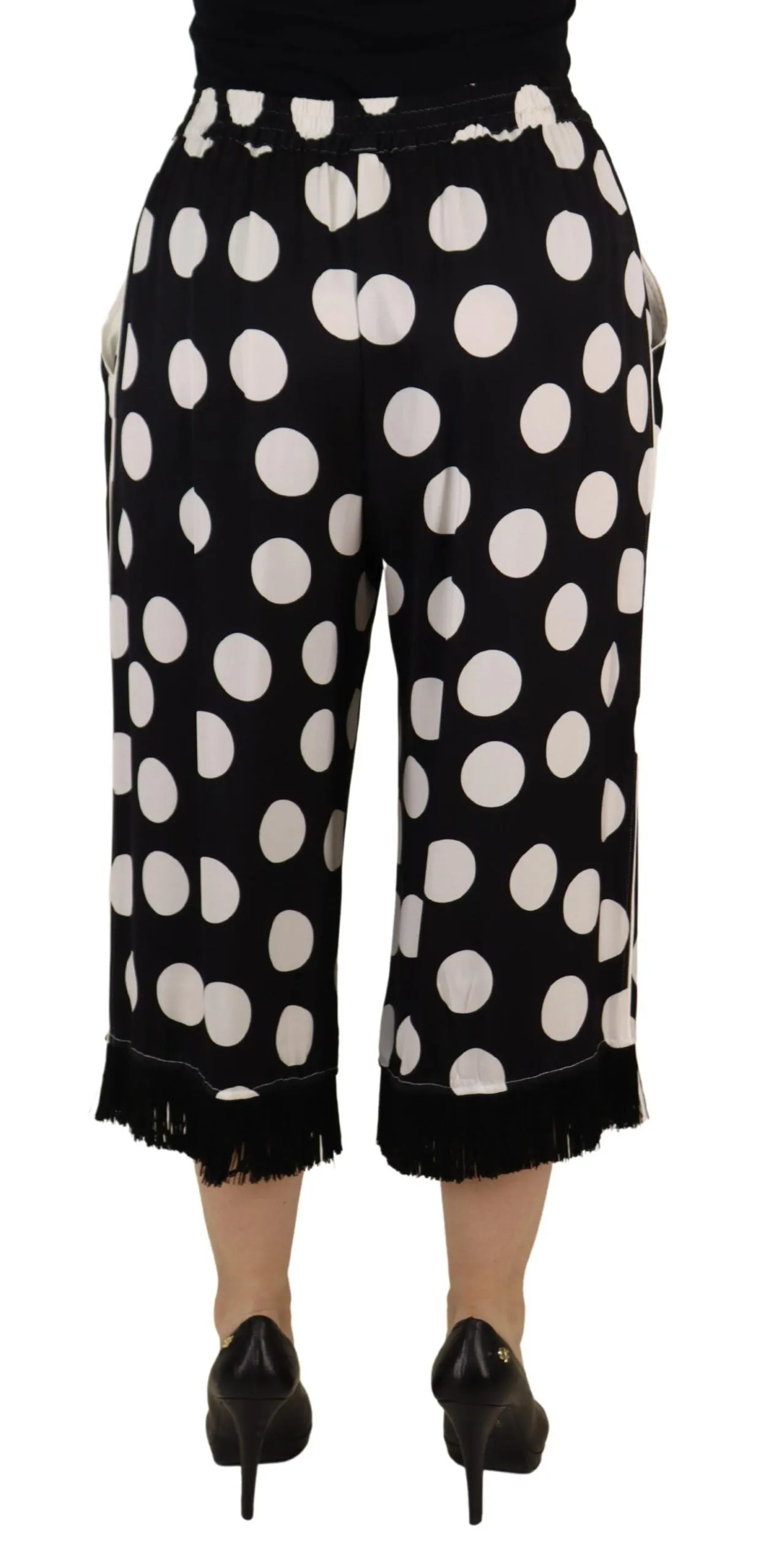 Polka Dot Silk Mid Waist Pants sold by Louxly product image thumbnail 4