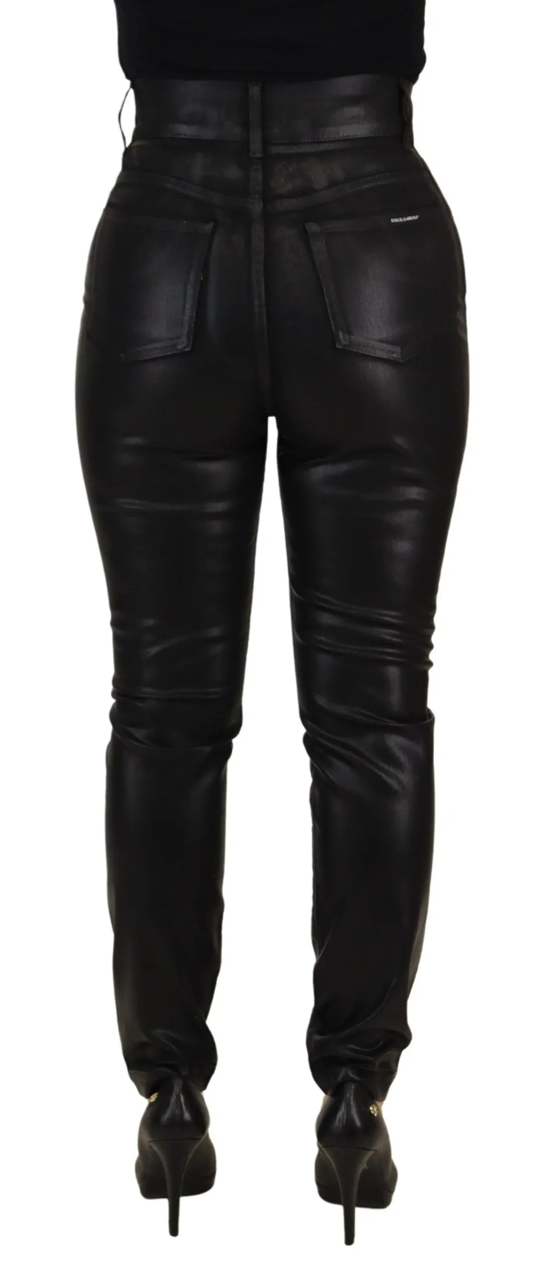 Chic High Waist Skinny Black Pants sold by Louxly product image thumbnail 2