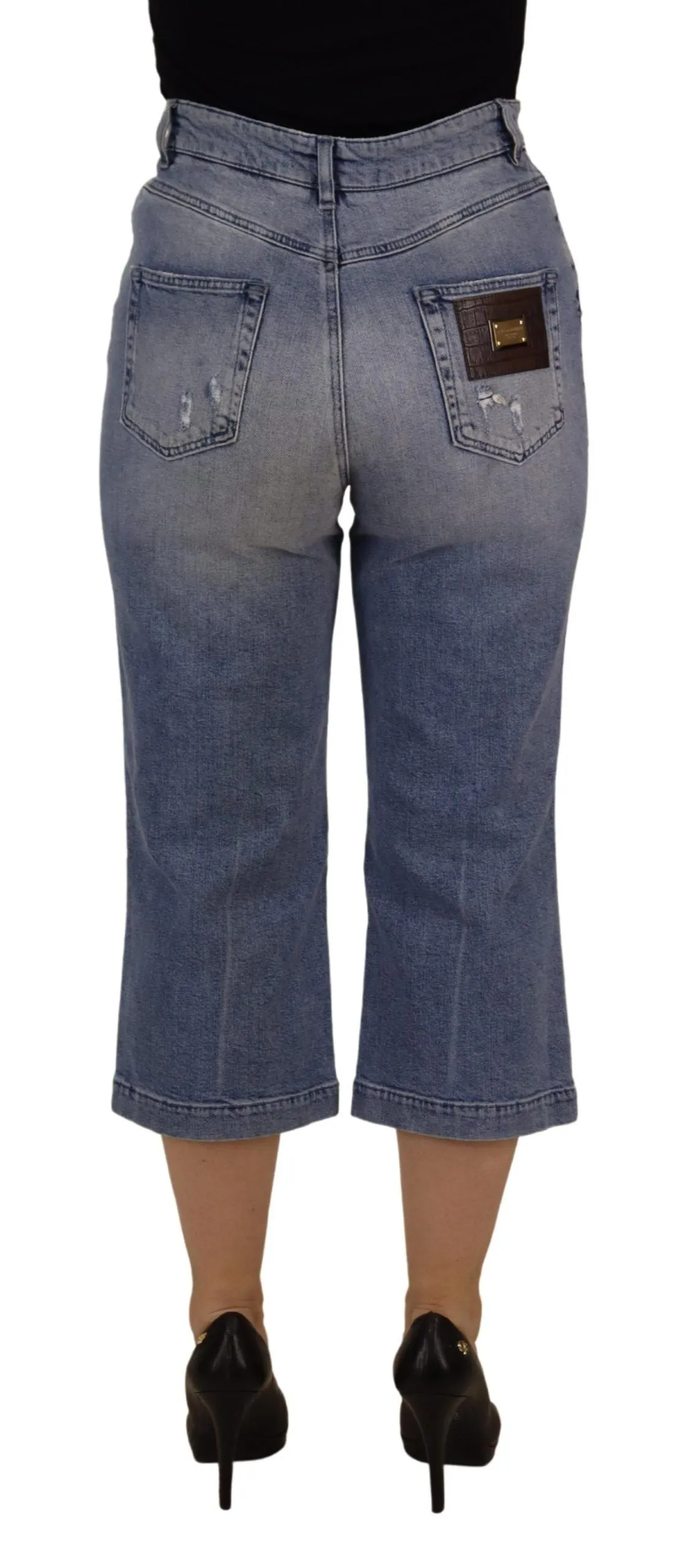 High Waist Skinny Denim Jeans - Blue sold by Louxly product image thumbnail 3