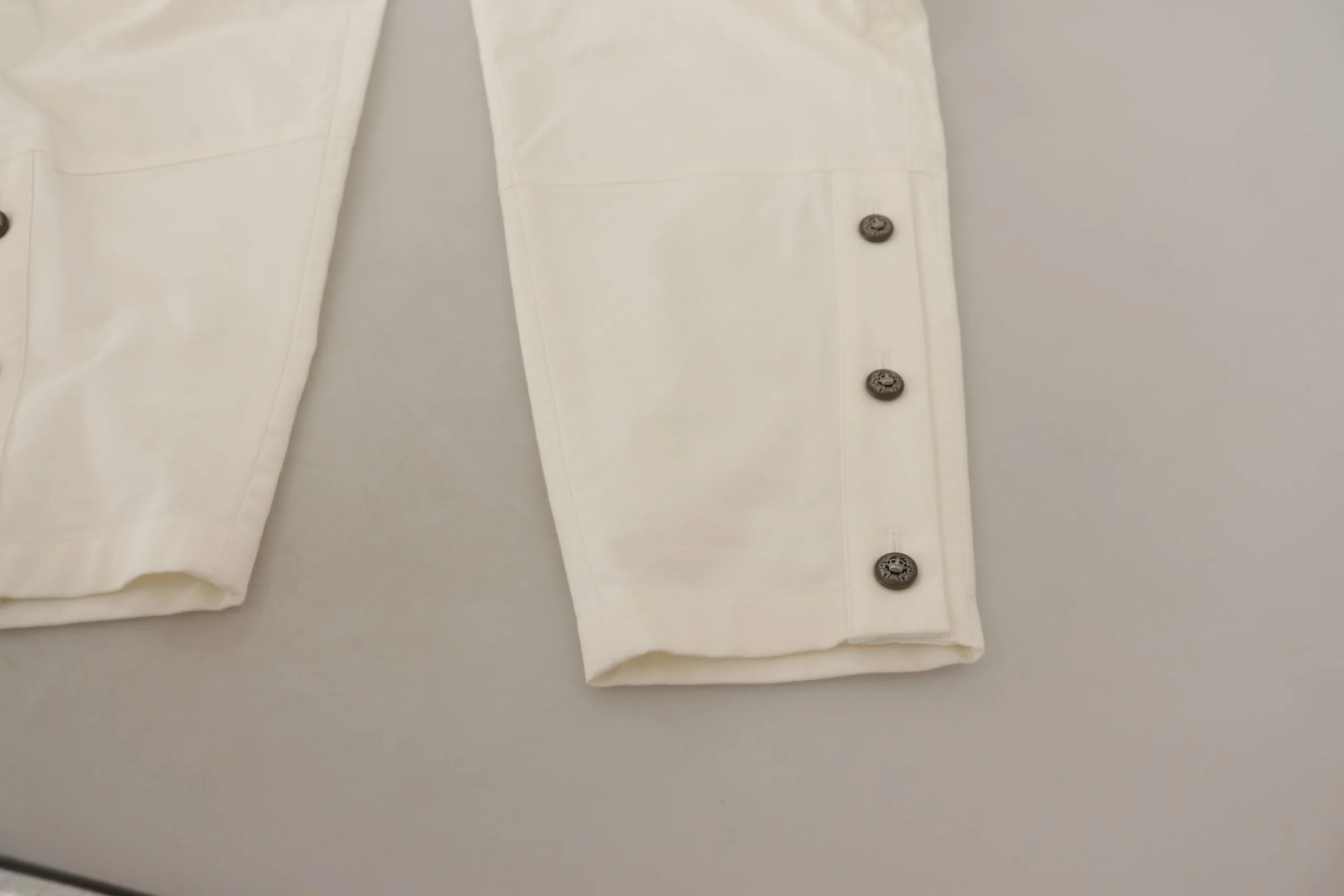 Elegant White High-Waist Tapered Trousers sold by Louxly product image thumbnail 5