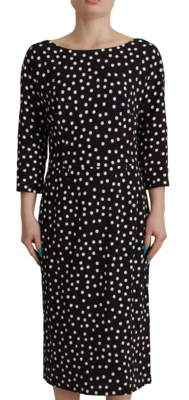 Polka Dot Sheath Midi Elegance sold by Louxly