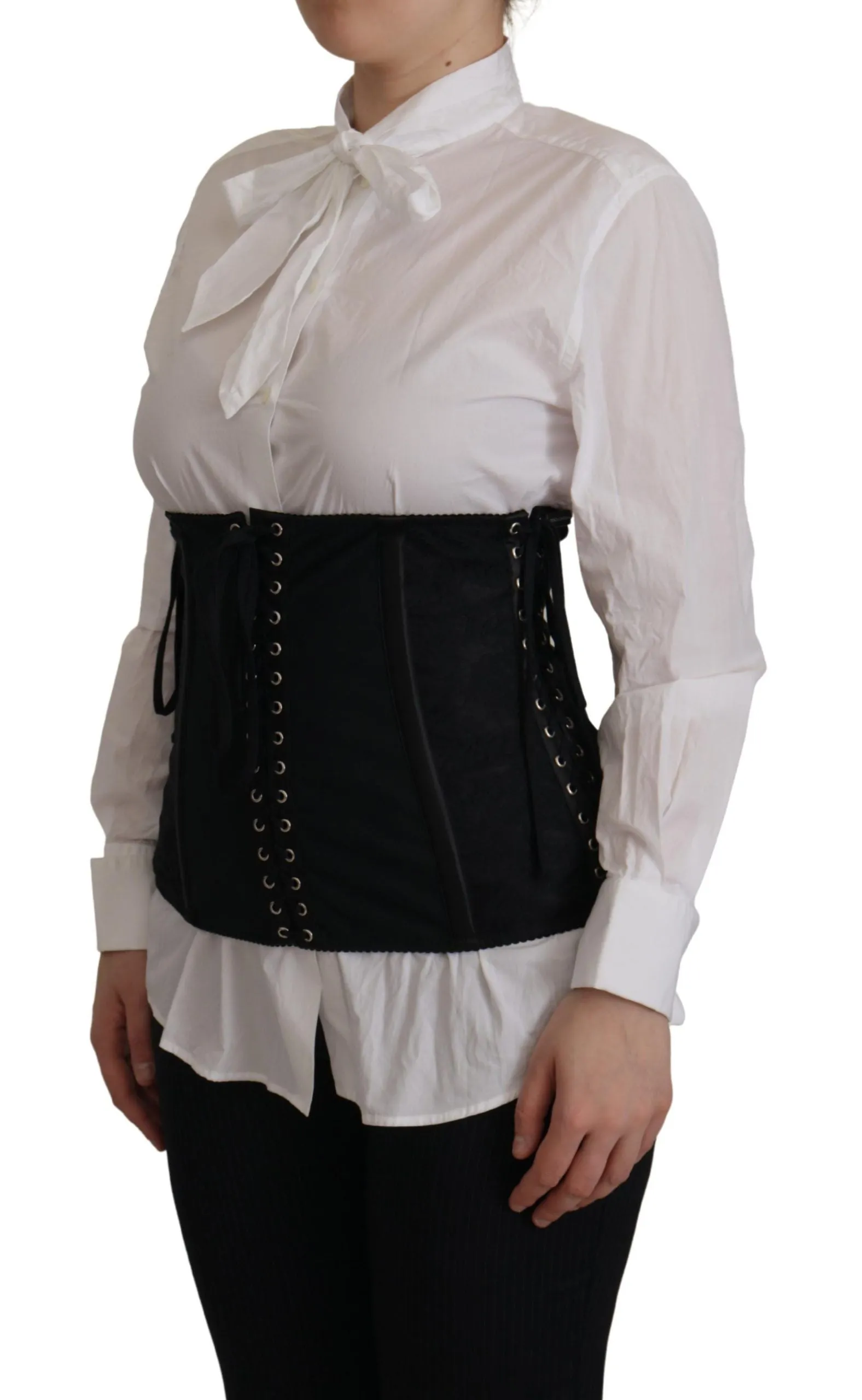 Elegant Black Corset Waist Strap Top sold by Louxly product image thumbnail 2