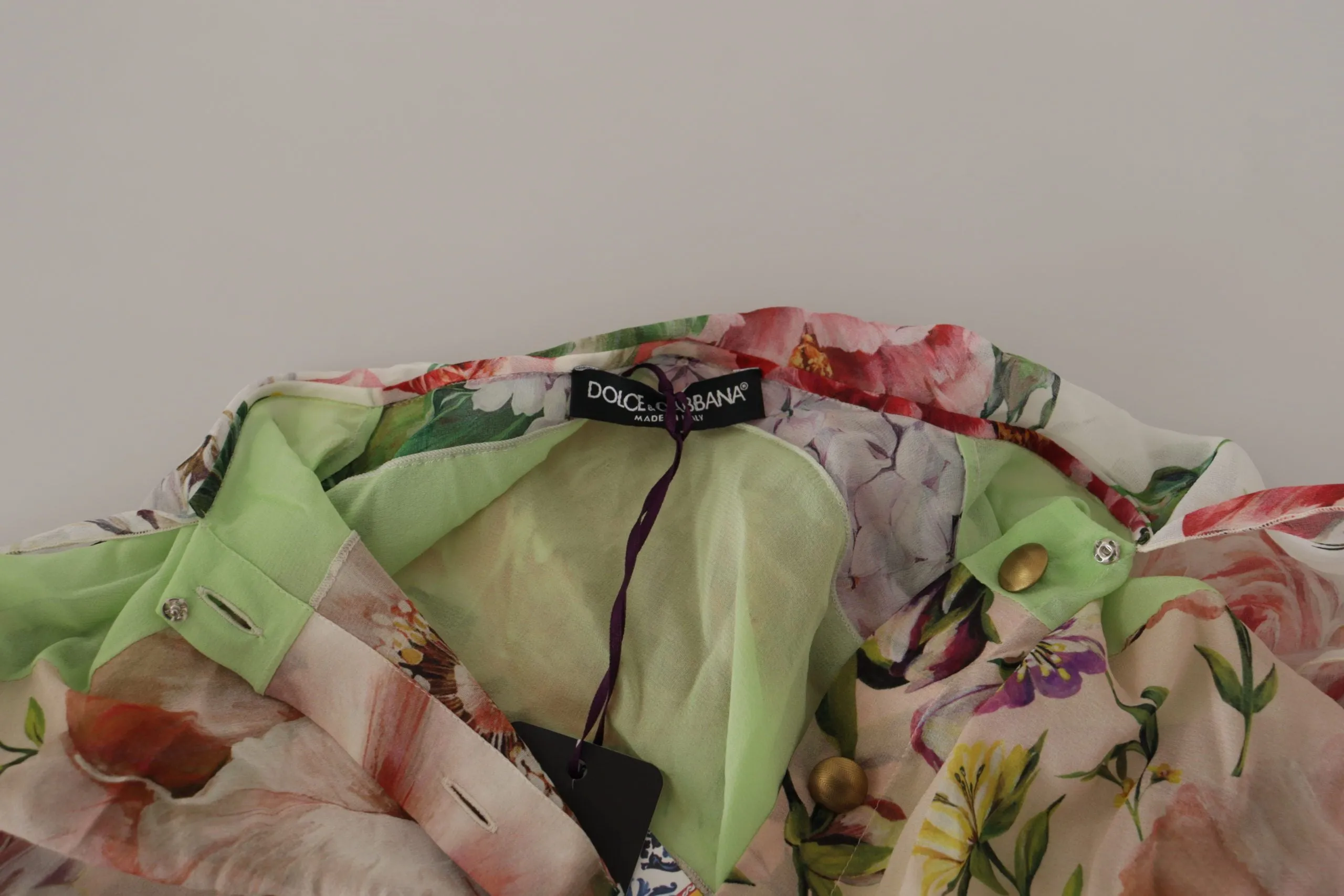 Elegant Floral Patchwork Silk Blouse sold by Louxly product image thumbnail 5