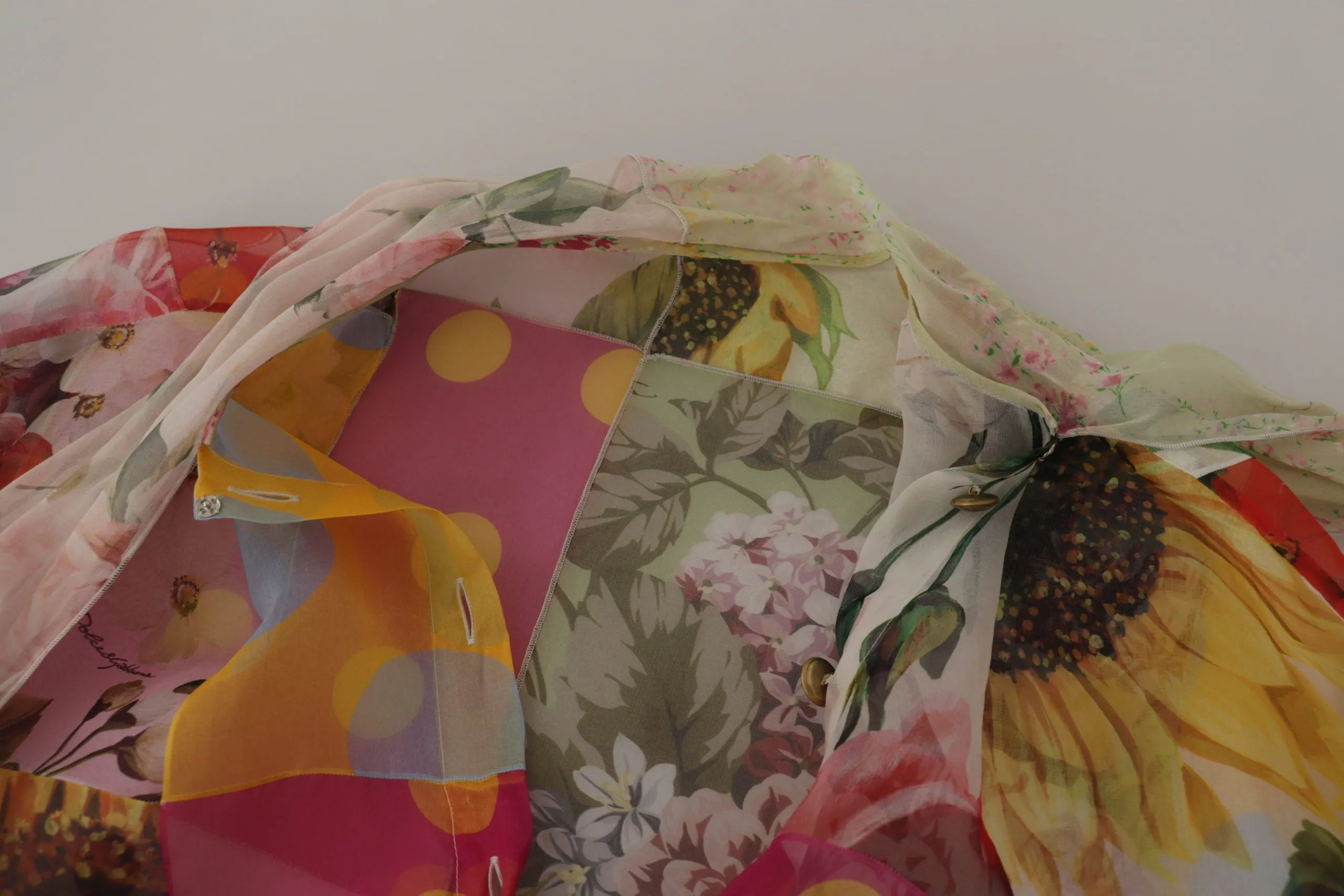 Multicolor Silk Ascot Collar Blouse sold by Louxly product image thumbnail 5