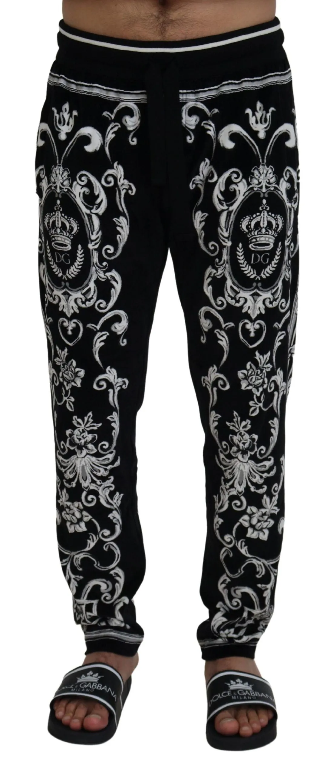 Baroque Patterned Casual Sweatpants sold by Louxly