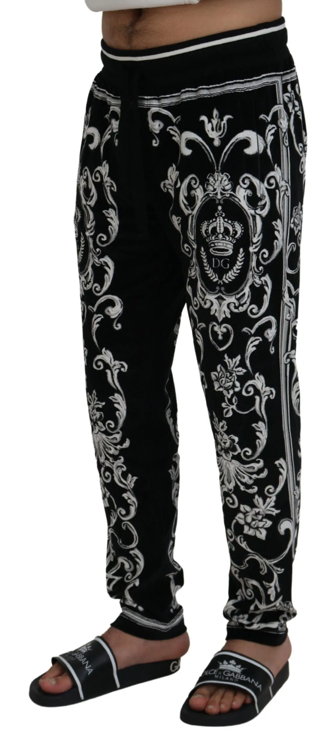 Baroque Patterned Casual Sweatpants sold by Louxly product image thumbnail 2