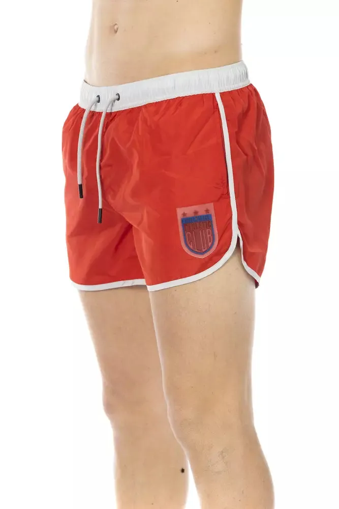 Red Polyester Men Swim Short sold by Louxly product image thumbnail 4