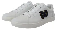 Elegant White Leather Men's Sneakers sold by Louxly