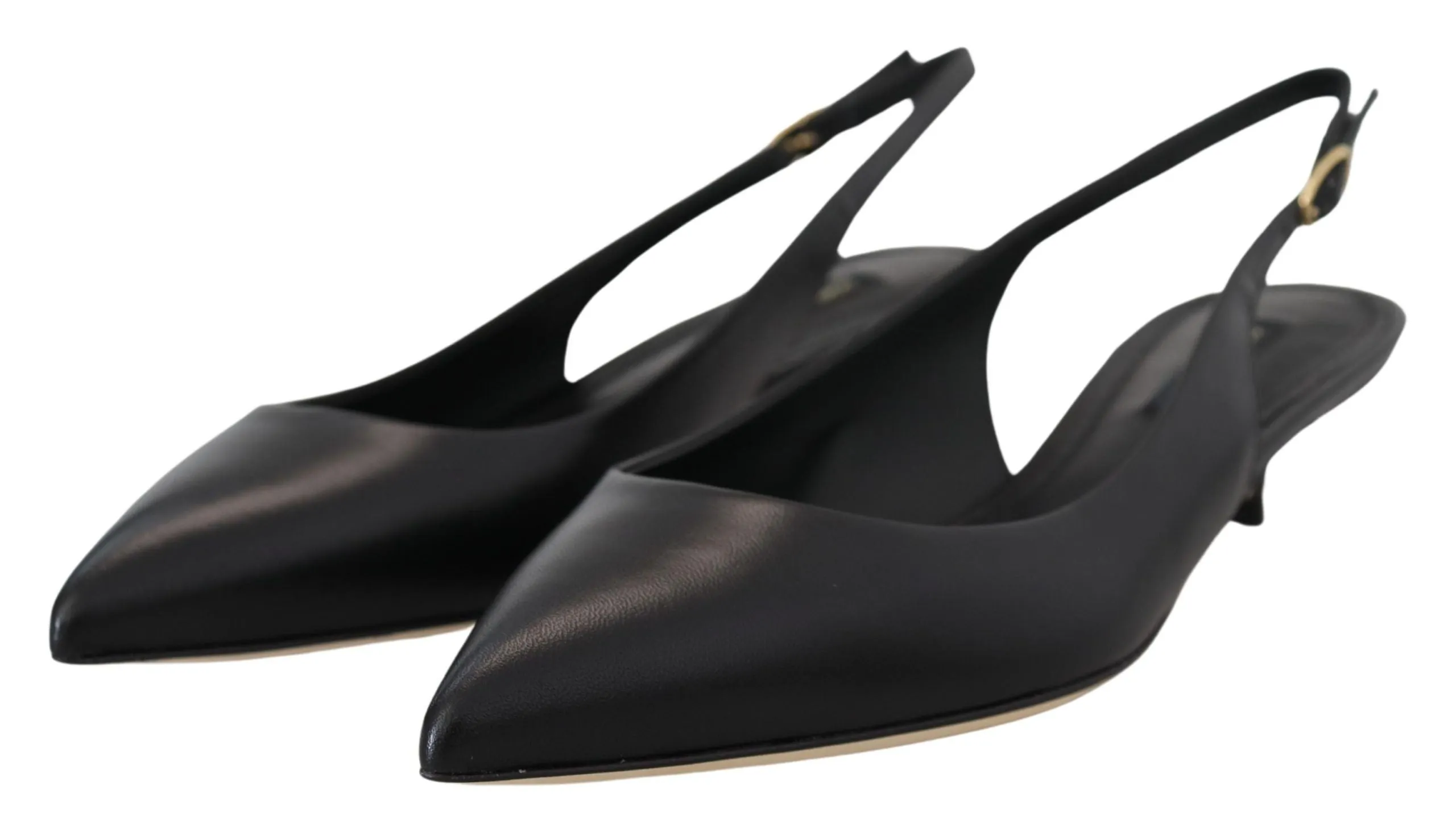 Elegant Black Leather Slingback Pumps sold by Louxly product image thumbnail 5