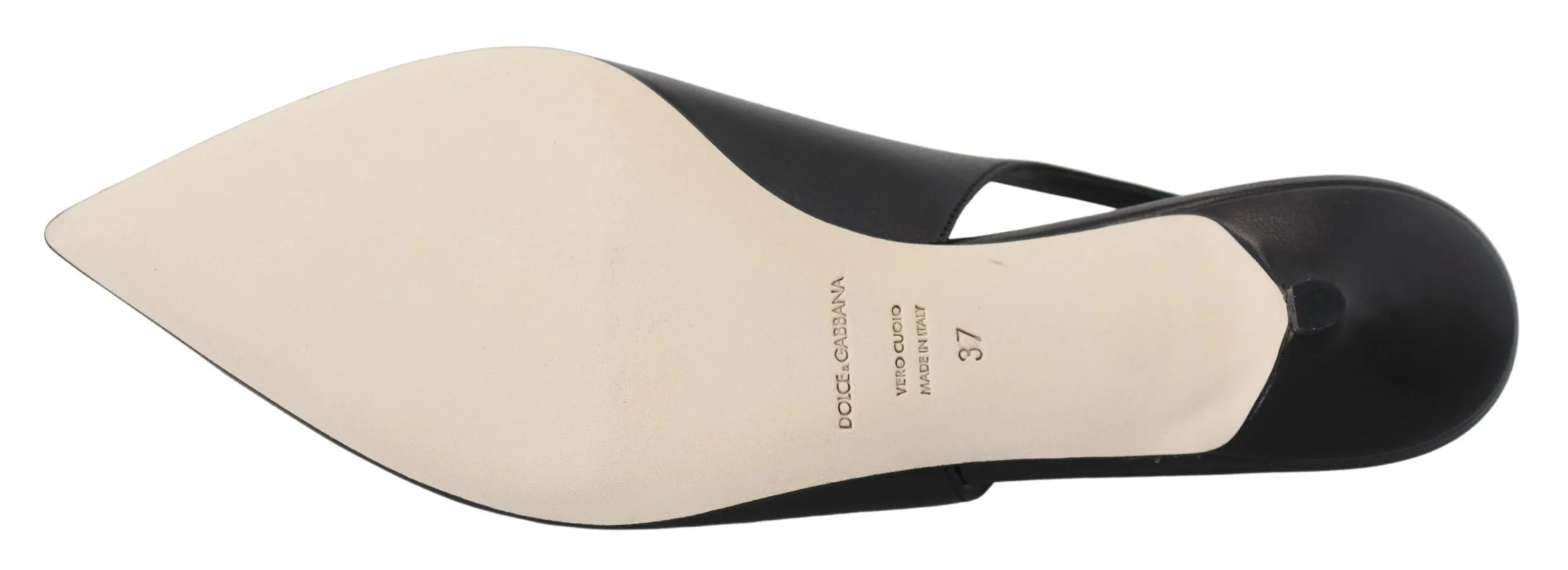 Elegant Black Leather Slingback Pumps sold by Louxly product image thumbnail 2