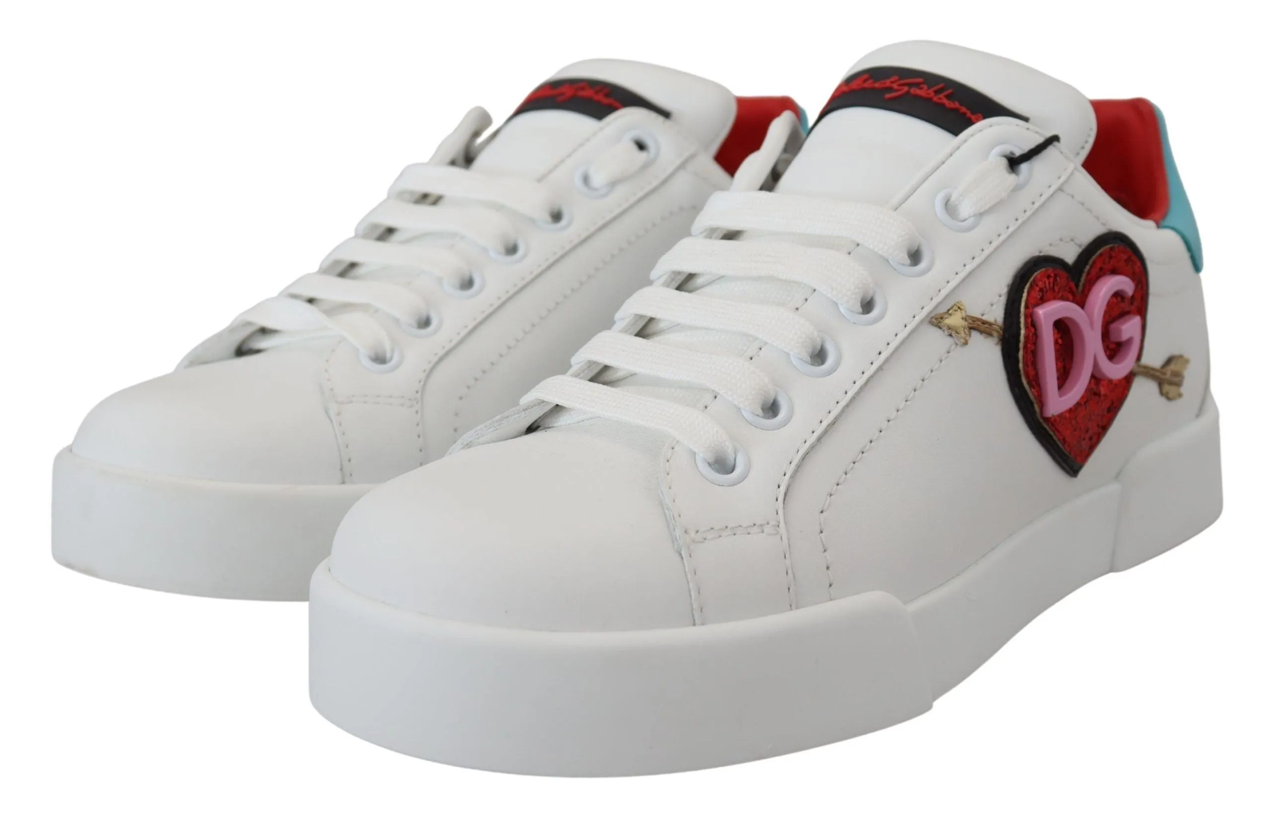 Elegant White Portofino Leather Sneakers sold by Louxly product image thumbnail 2
