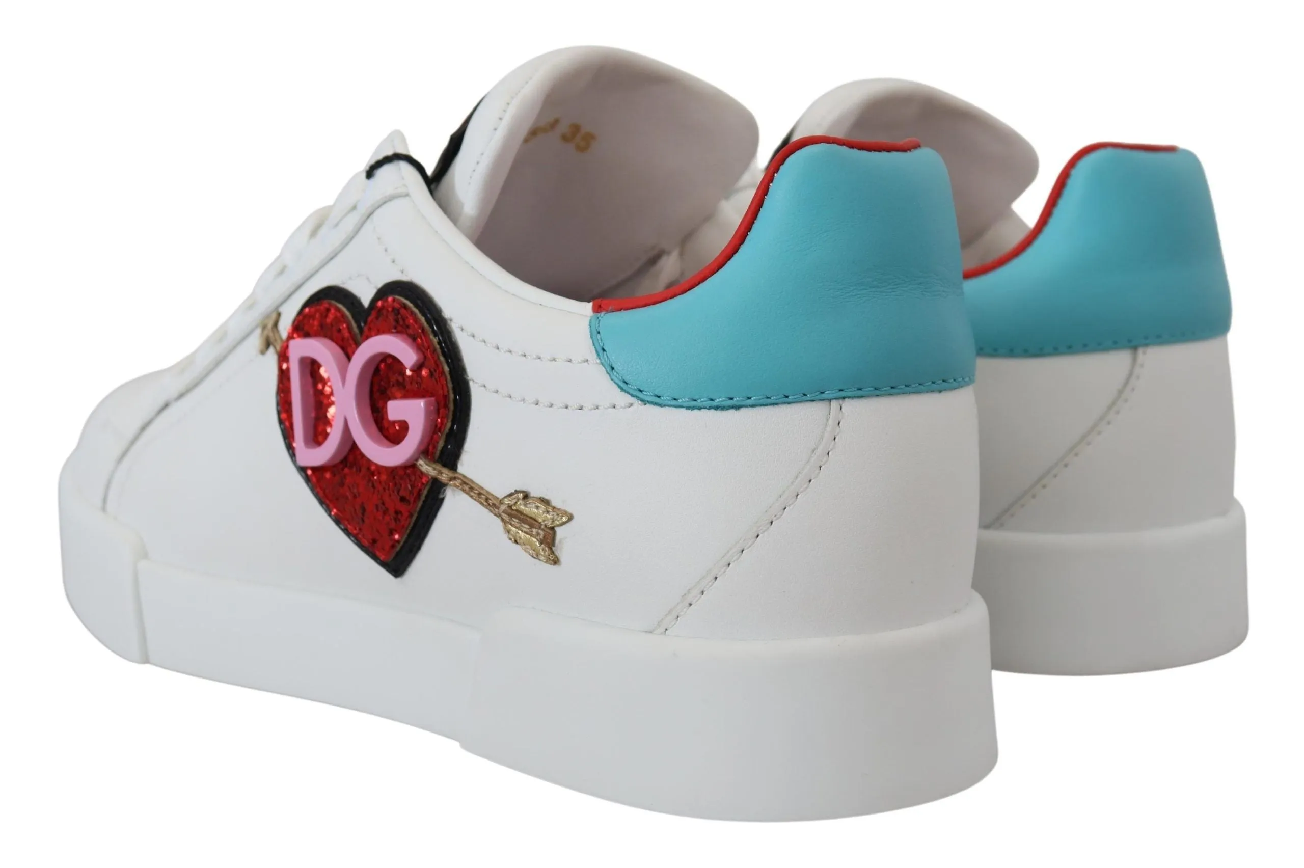 Elegant White Portofino Leather Sneakers sold by Louxly product image thumbnail 3