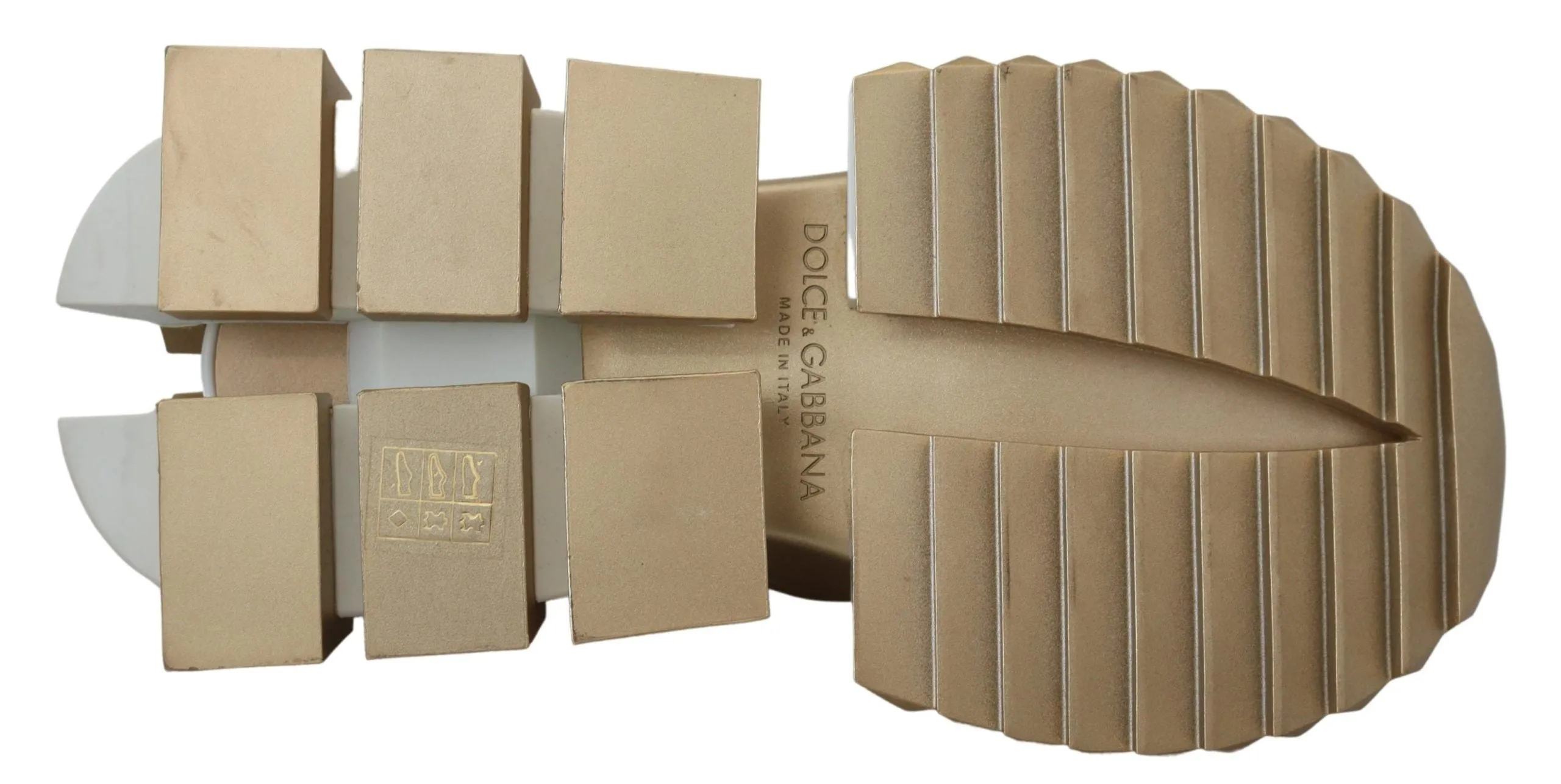 Elegant White and Gold Leather Sneakers sold by Louxly product image thumbnail 5