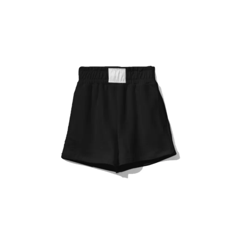 Chic Stretch Cotton Shorts with Logo Accents sold by Louxly