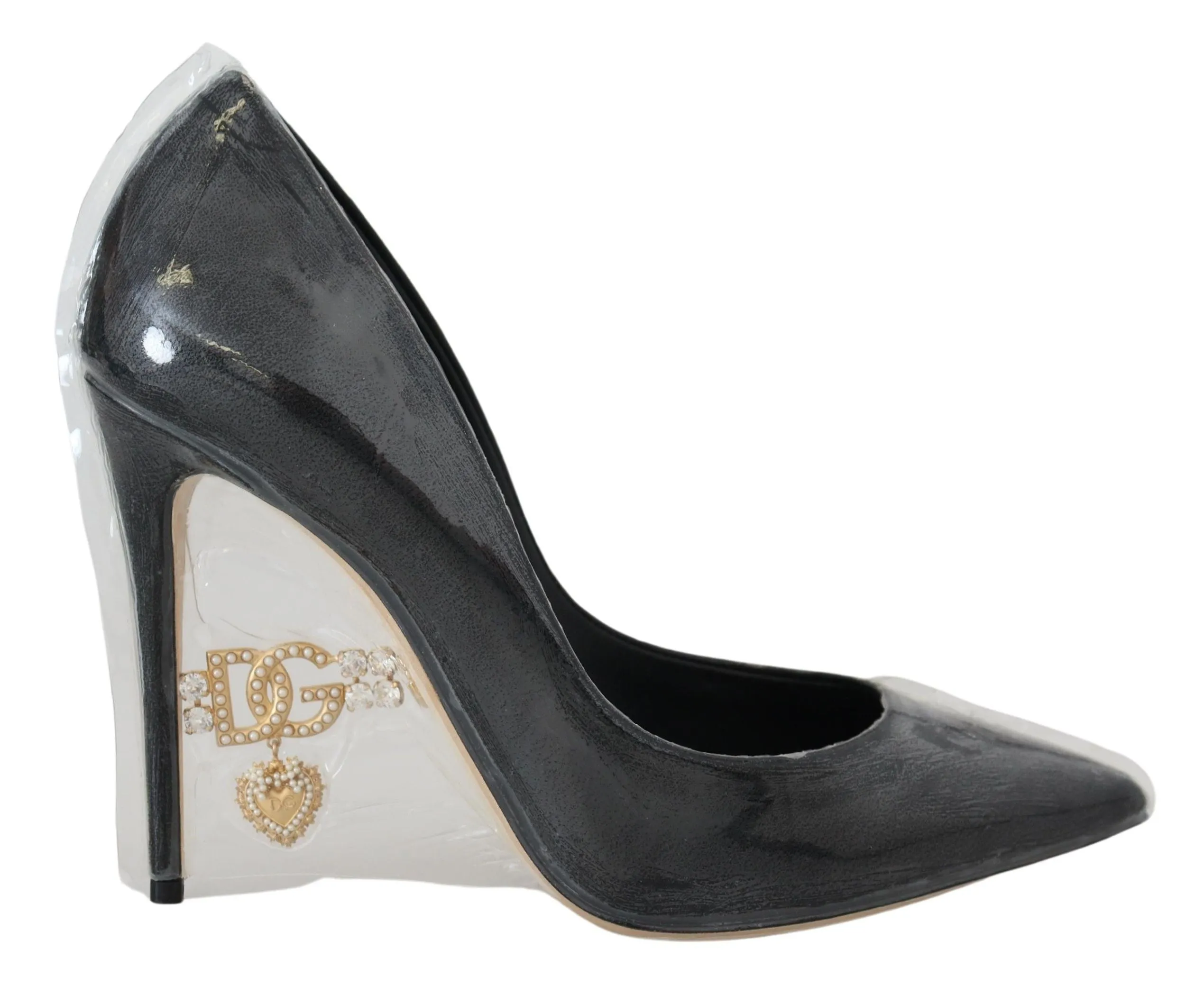 Elegant Black Gold Detail Heels Pumps sold by Louxly