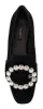 Chic Velvet Crystal-Embellished Loafers sold by Louxly