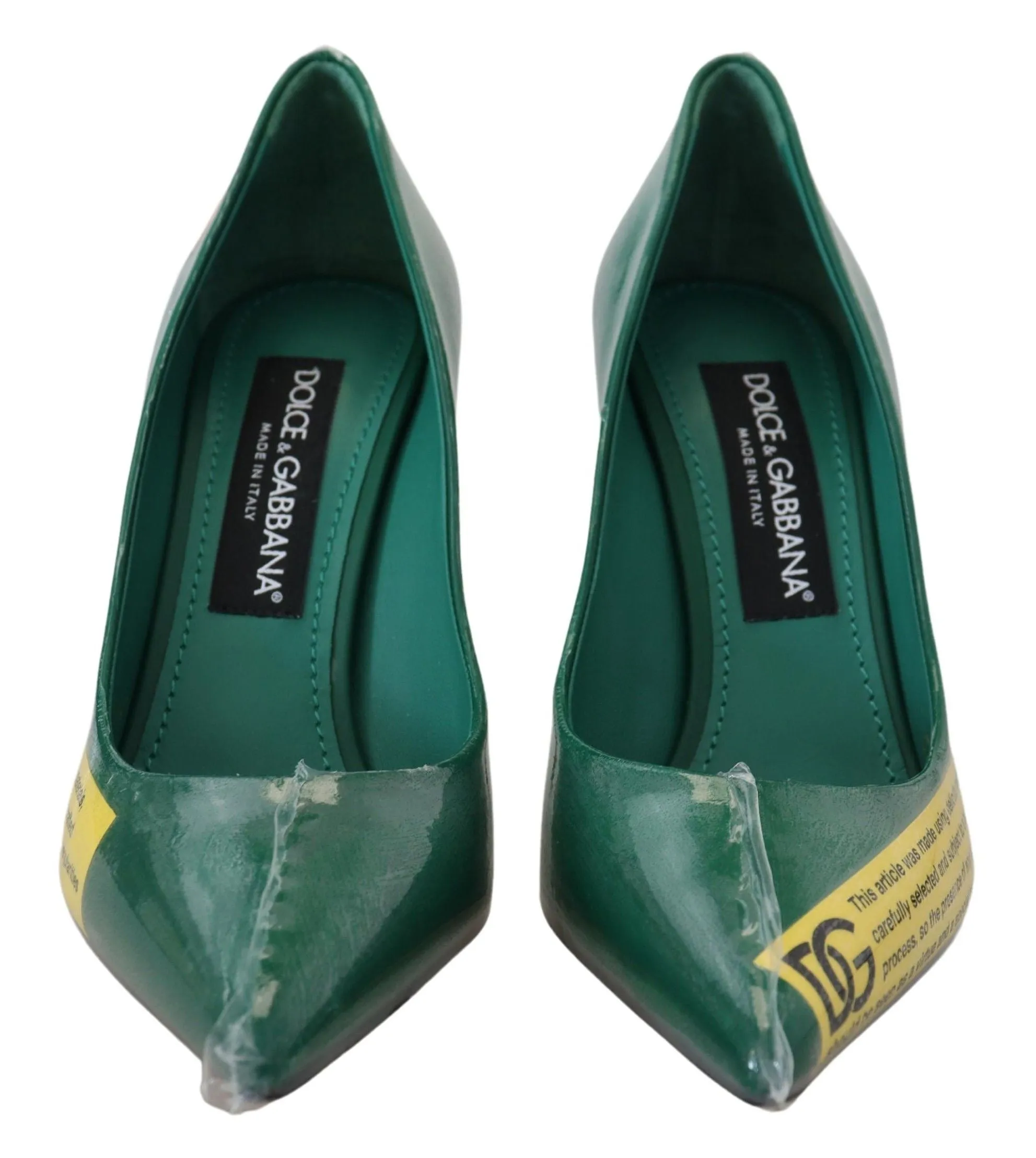 Emerald Elegance Leather Heels Pumps sold by Louxly product image thumbnail 4