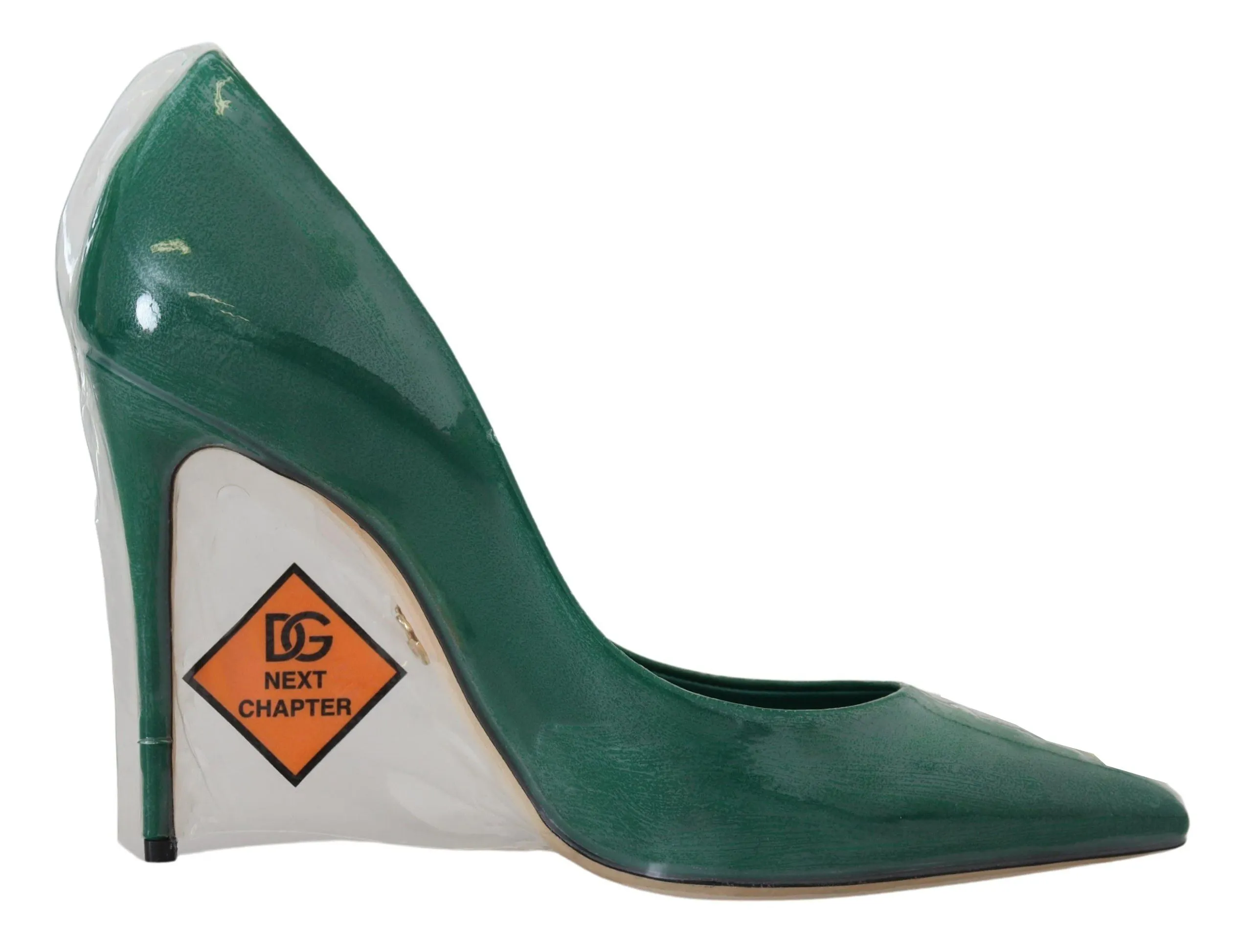 Emerald Elegance Leather Heels Pumps sold by Louxly