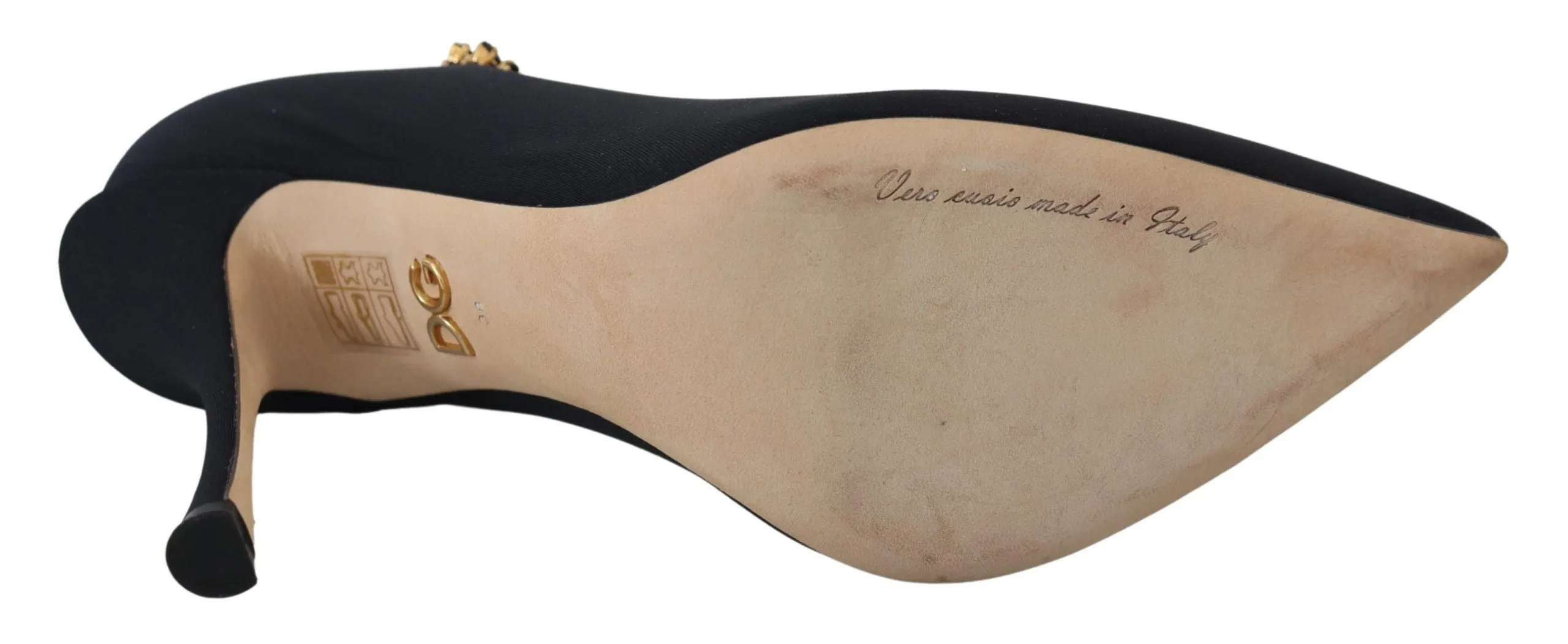 Chic Black Mary Jane Sock Pumps with Crystals sold by Louxly product image thumbnail 5