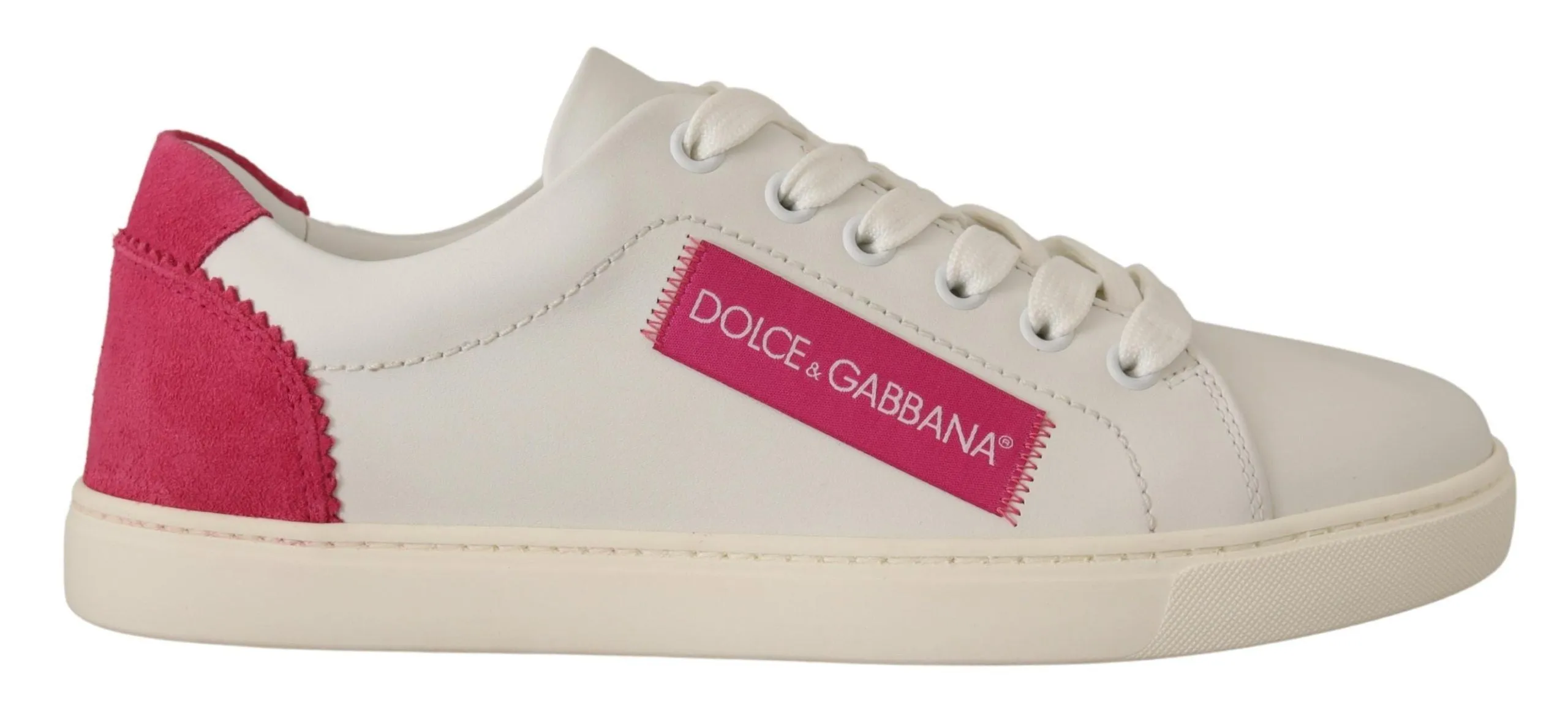 Elegant White Leather Low-Top Sneakers sold by Louxly