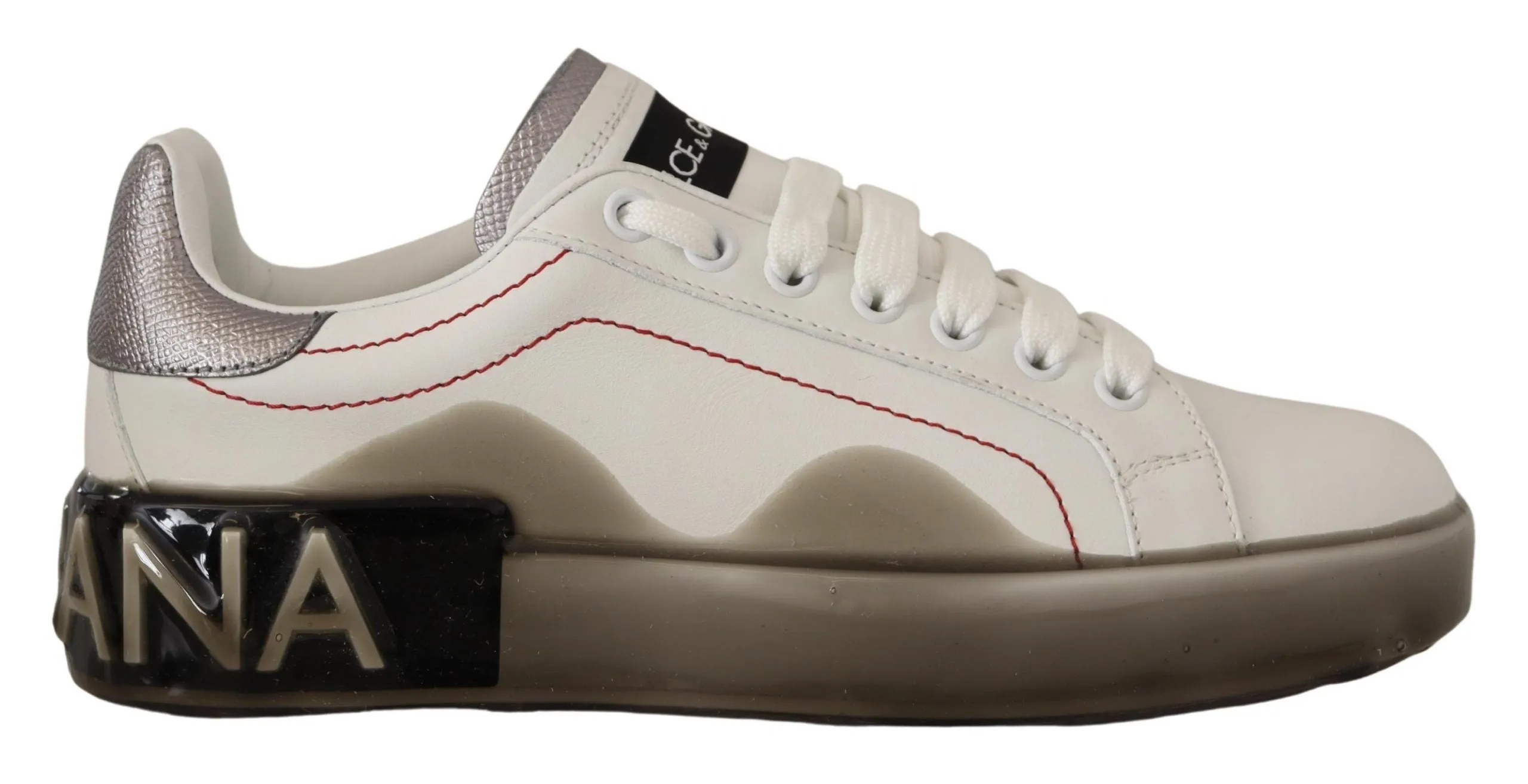 Elegant White Leather Sneakers sold by Louxly