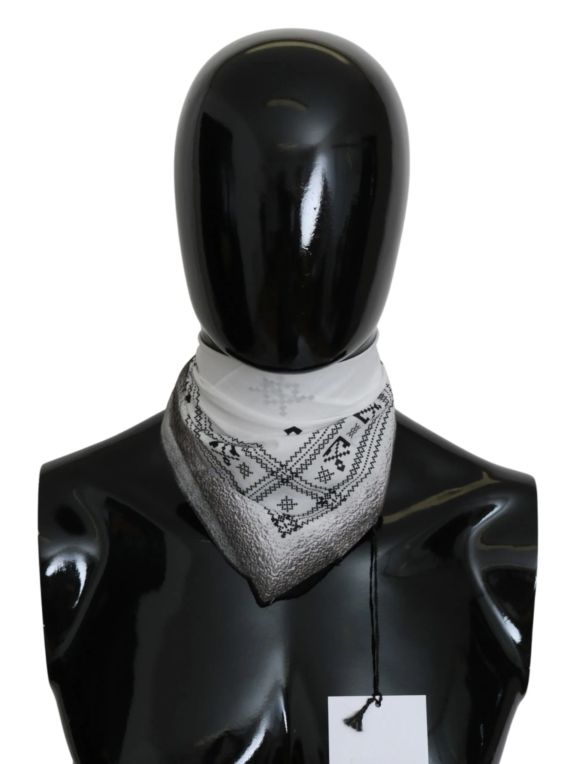 Chic White Cotton Men's Scarf sold by Louxly