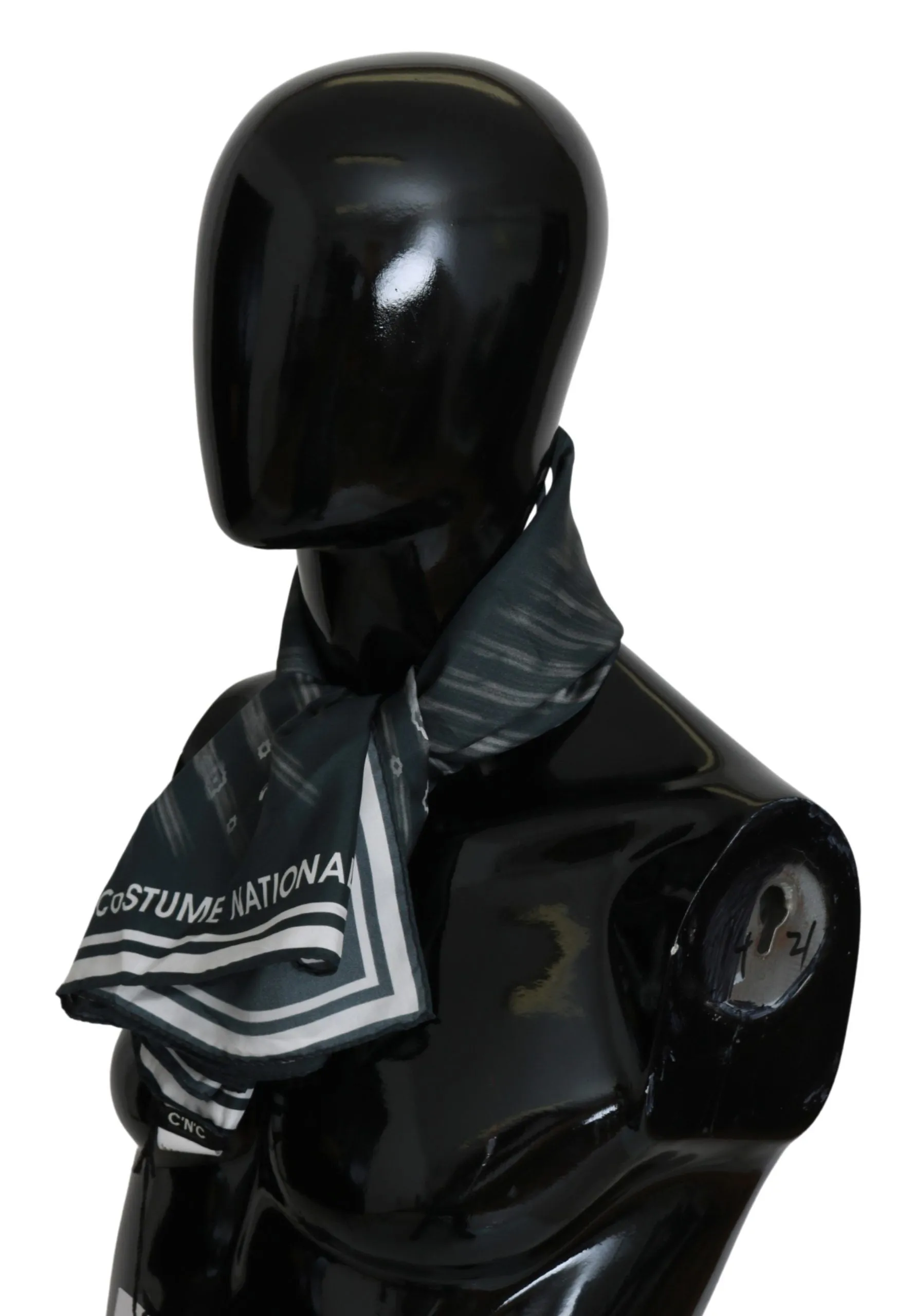 Elegant Silk Printed Blue Scarf sold by Louxly product image thumbnail 4