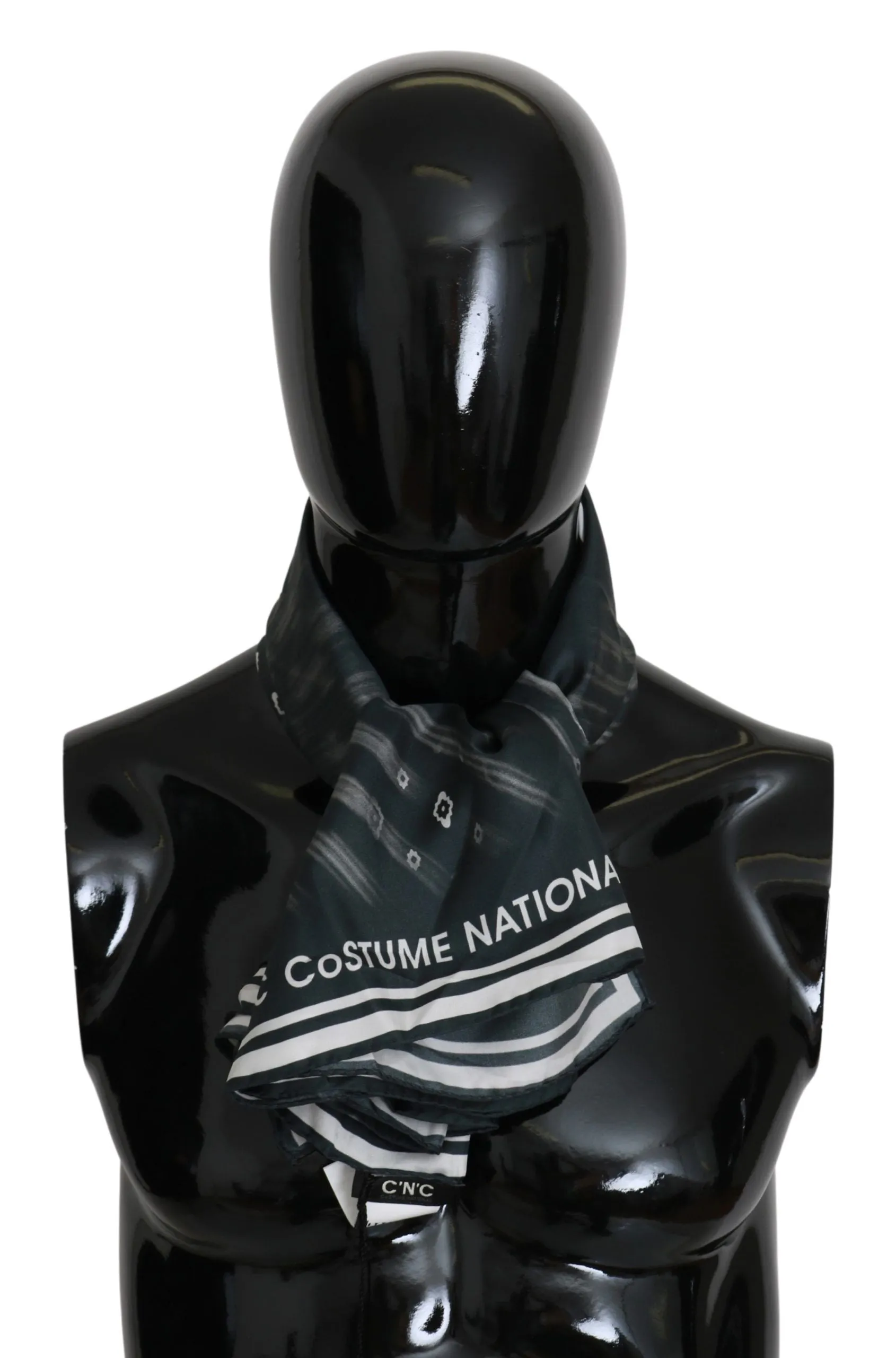 Elegant Silk Printed Blue Scarf sold by Louxly