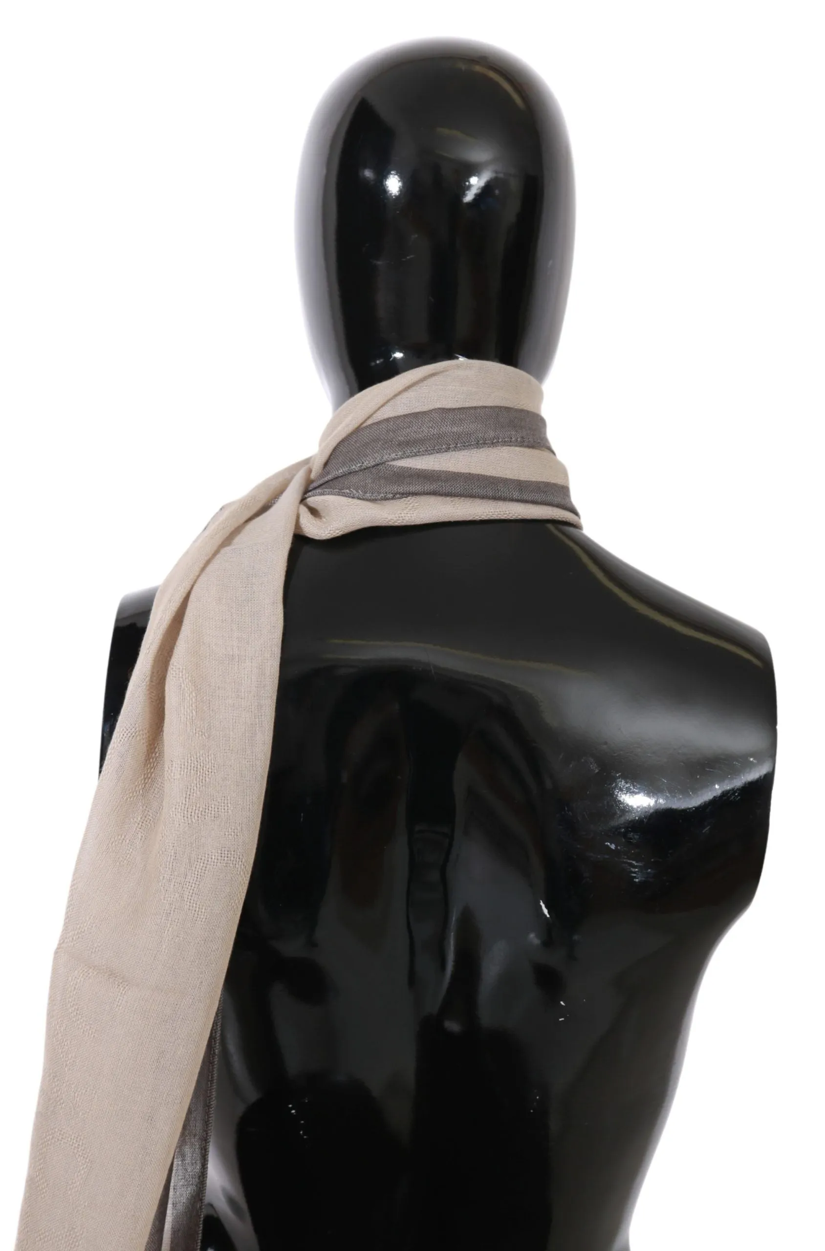 Elegant Beige Cotton Scarf for Women sold by Louxly product image thumbnail 3