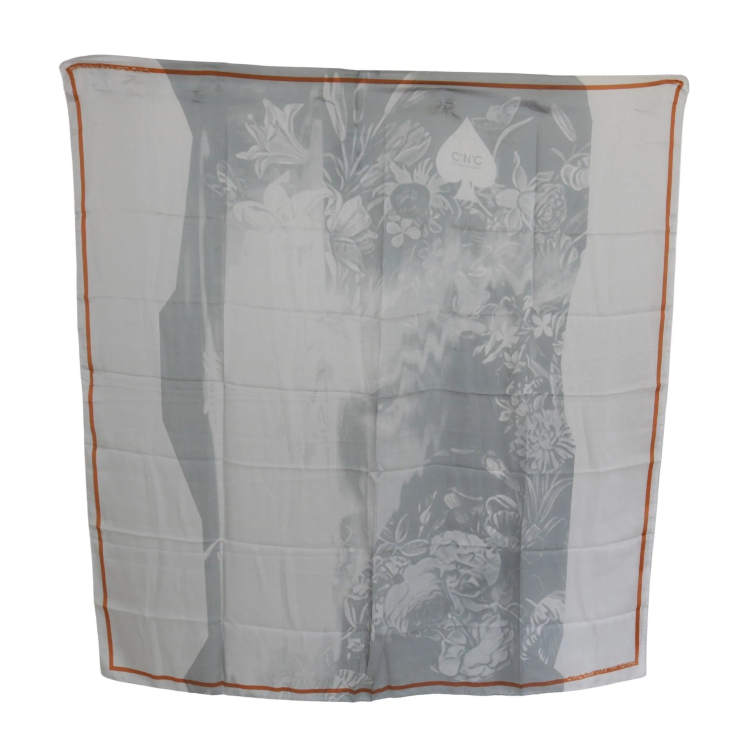 Elegant Silk Floral Scarf sold by Louxly product image thumbnail 4