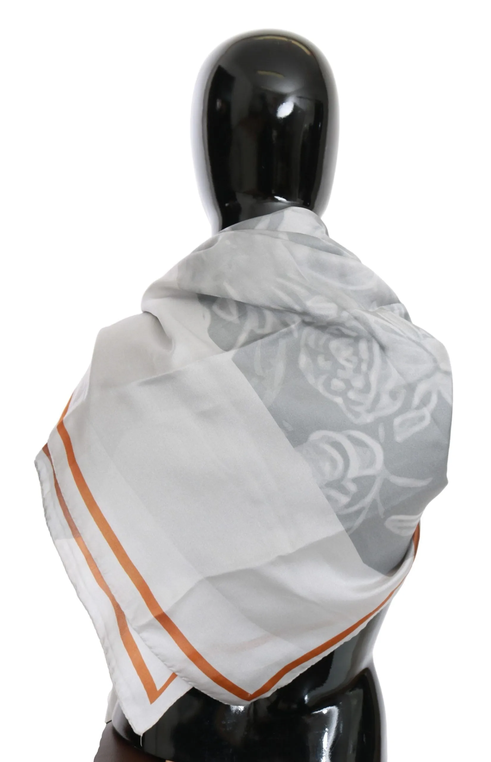 Elegant Silk Floral Scarf sold by Louxly product image thumbnail 3