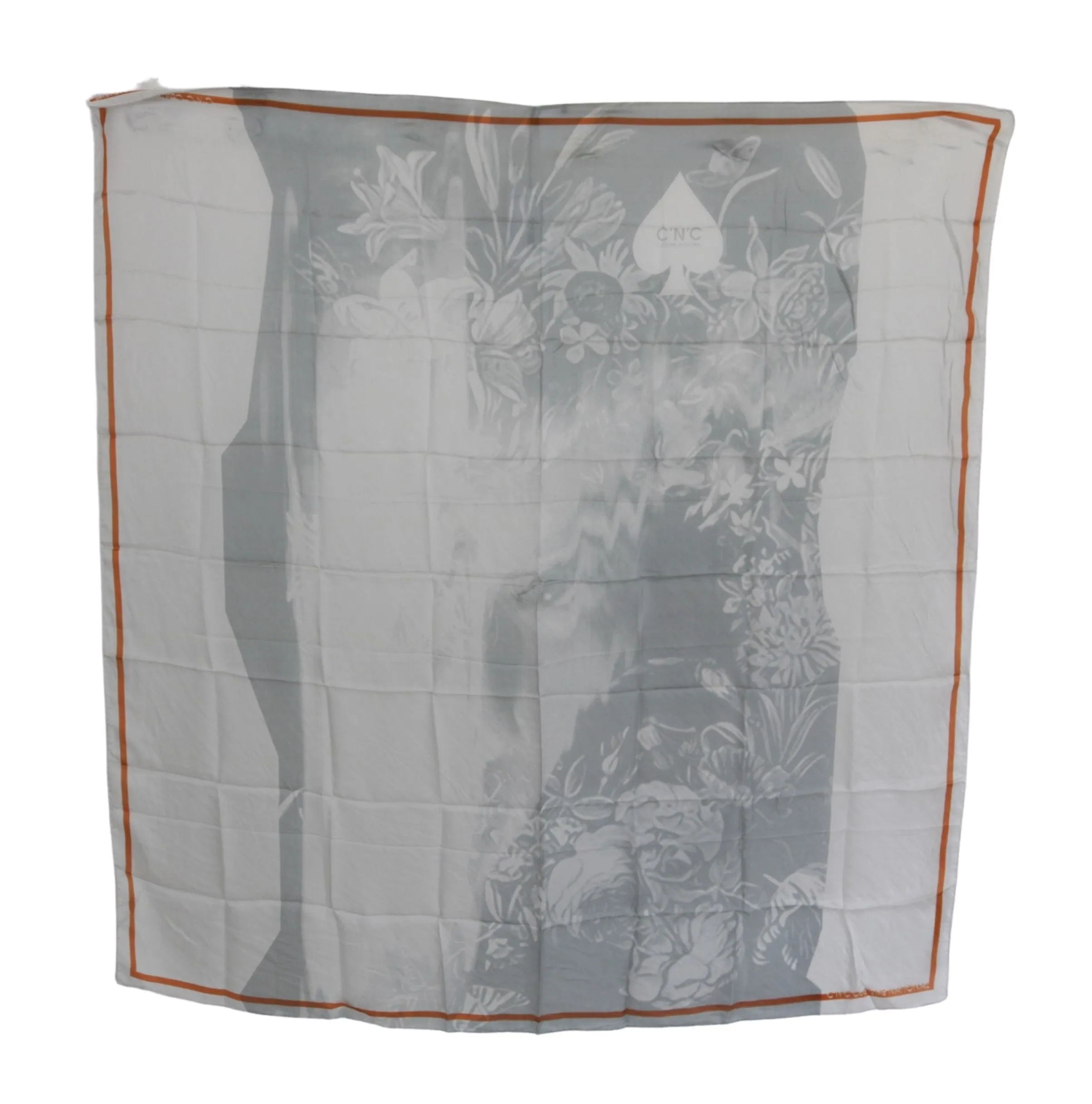 Elegant Floral Printed Silk Scarf sold by Louxly product image thumbnail 4