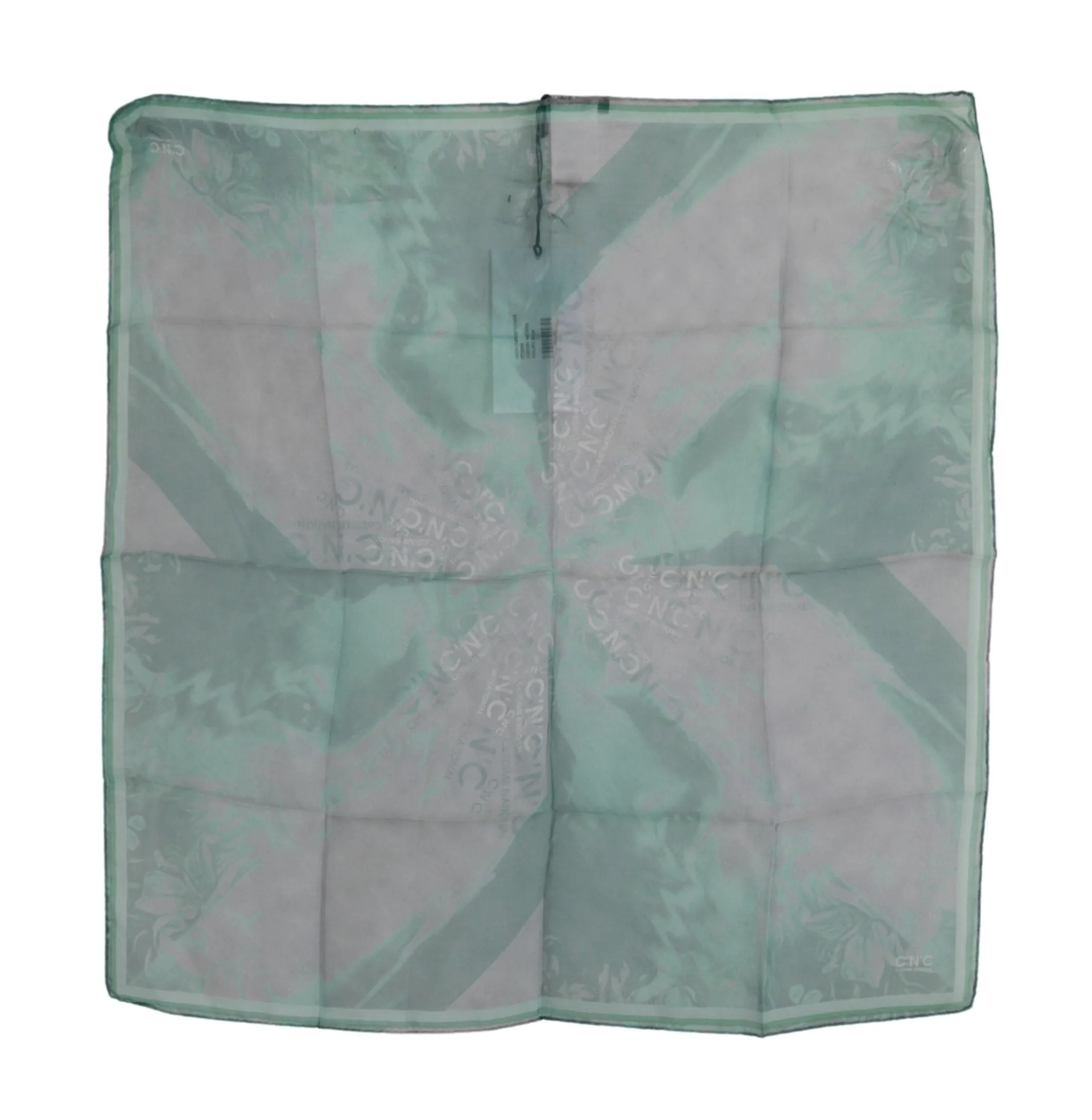 Elegant Silk Green Printed Scarf sold by Louxly product image thumbnail 3