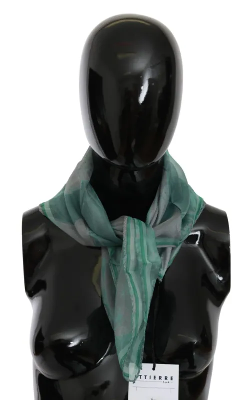 Elegant Silk Green Printed Scarf sold by Louxly