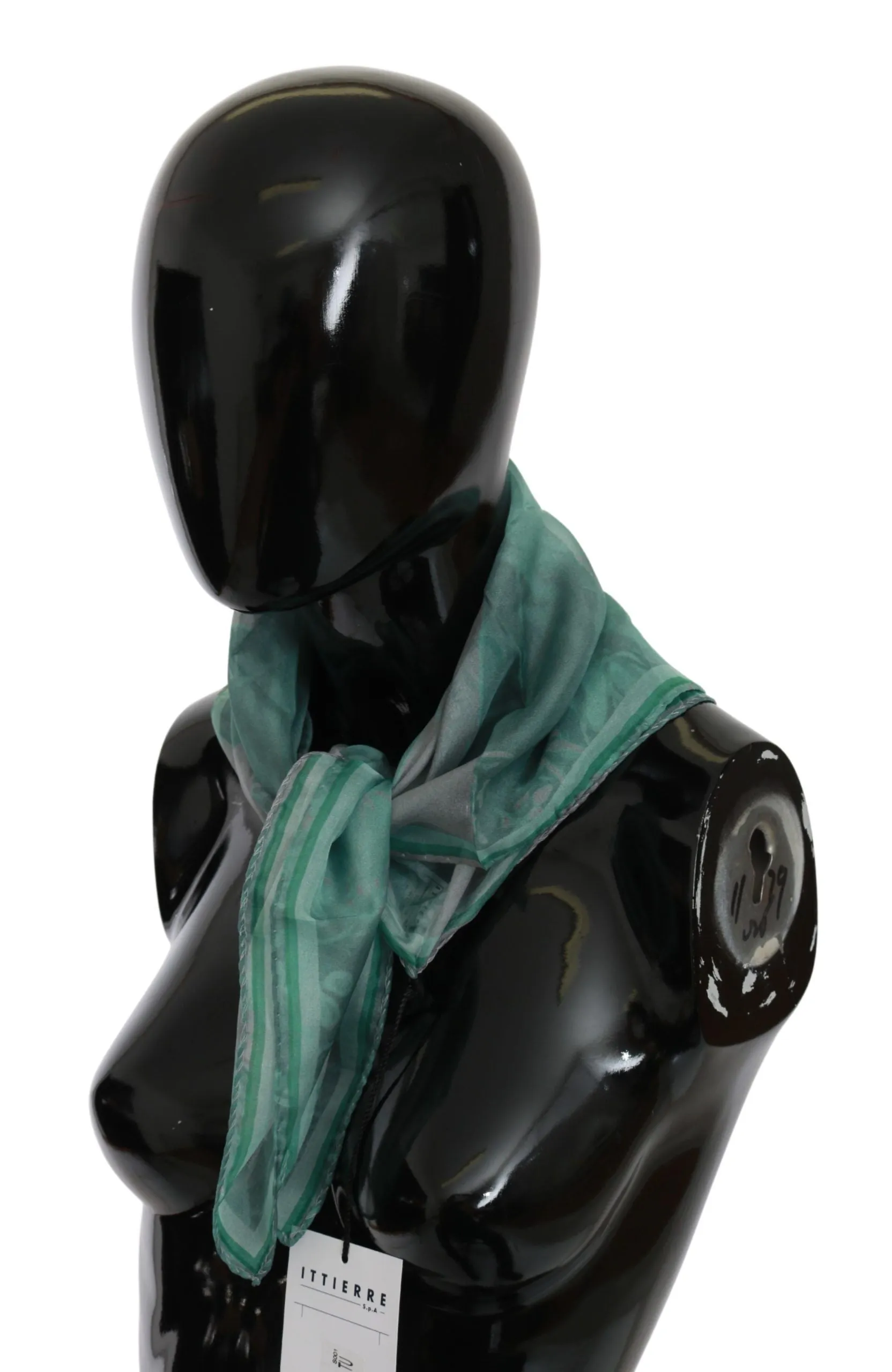 Elegant Silk Green Printed Scarf sold by Louxly product image thumbnail 5