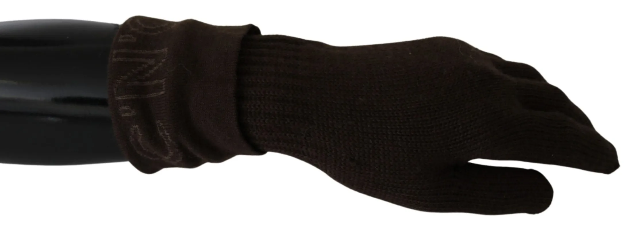 Elegant Brown Knitted Gloves sold by Louxly