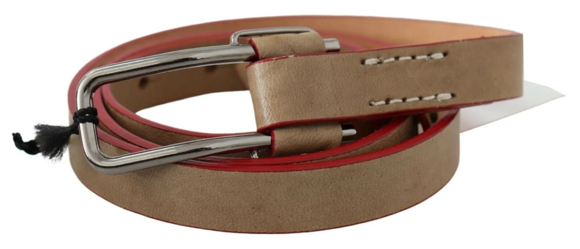Beige Leather Fashion Belt sold by Louxly